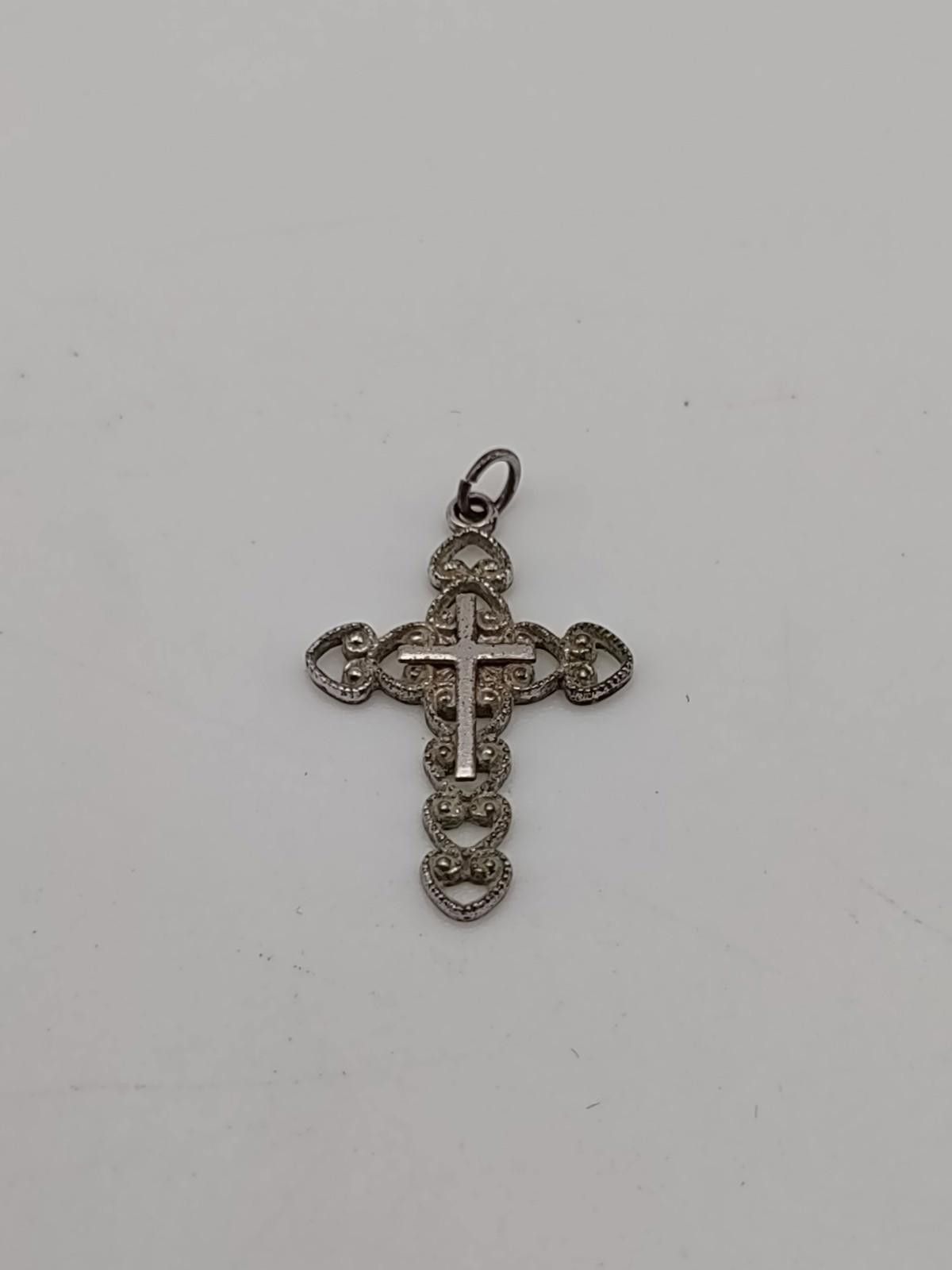 The Unbranded Brand VTG Sterling Silver Antiochian Style Cross Charm Pendant 925 Size ONE SIZE - 1 Thumbnail