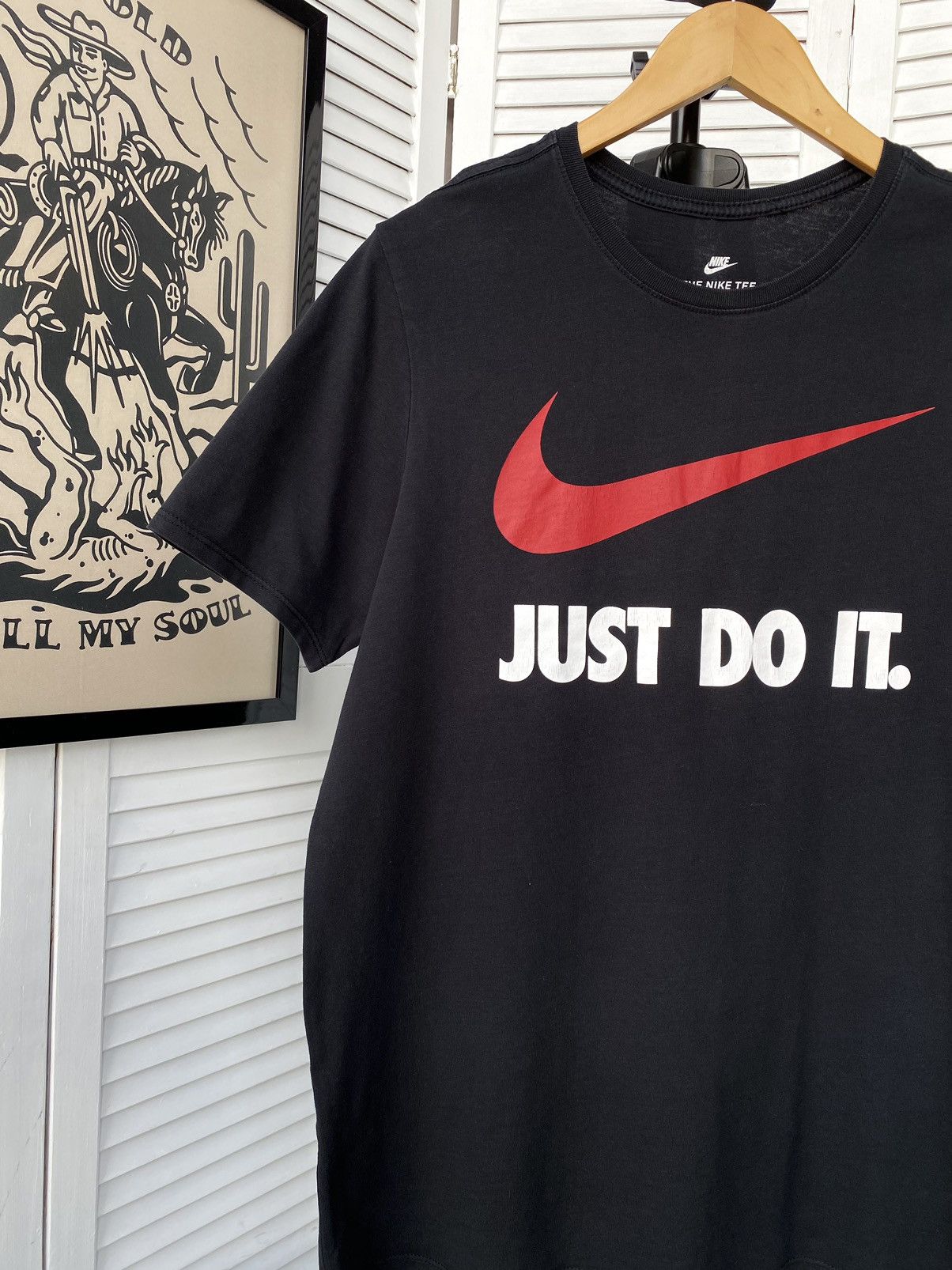 Nike × Vintage Nike NSW Just Do It Swoosh Logo Tee Shirt Retro Size US L / EU 52-54 / 3 - 4 Thumbnail