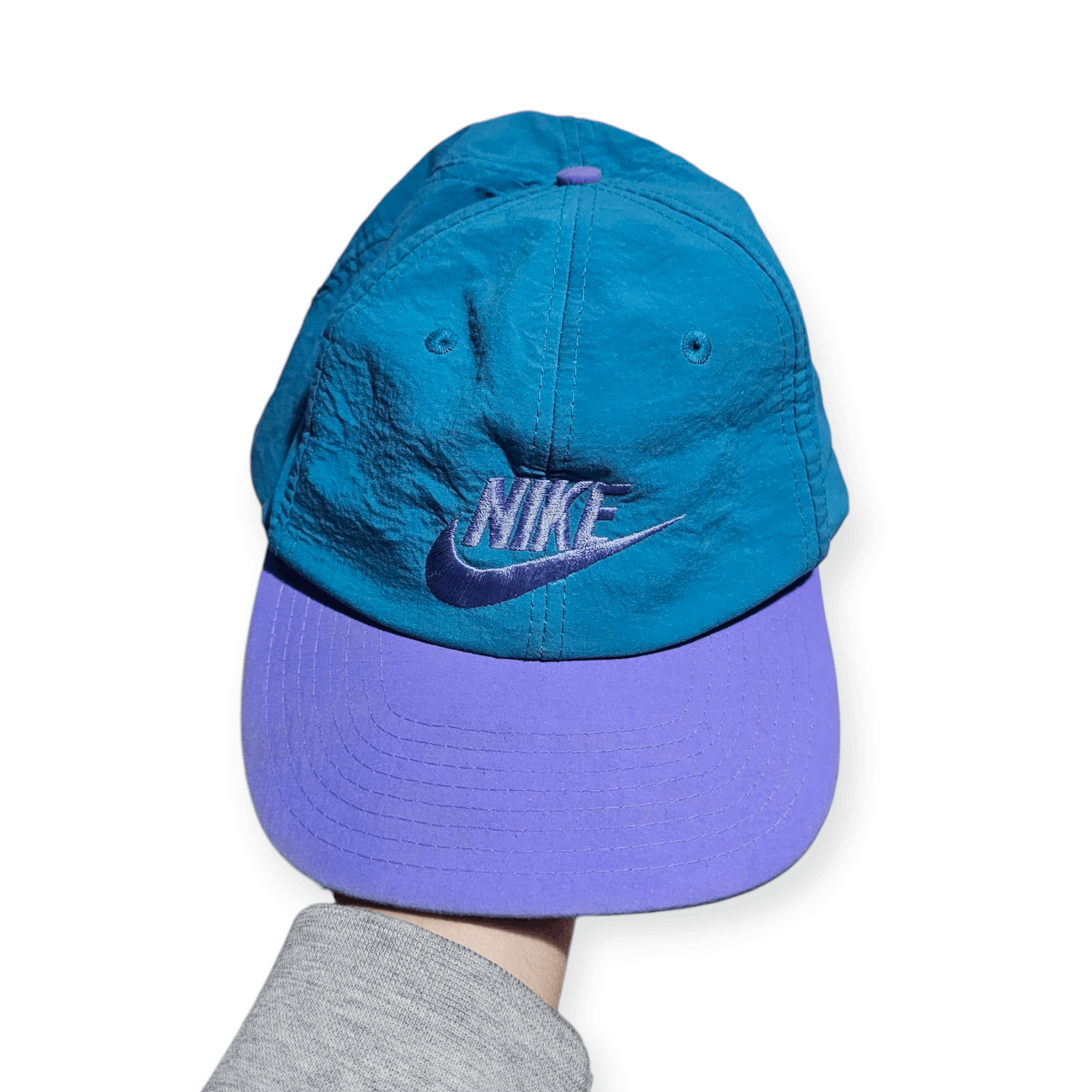 Nike Nike 80's Nylon Blue&Purple Hat Size ONE SIZE - 2 Thumbnail