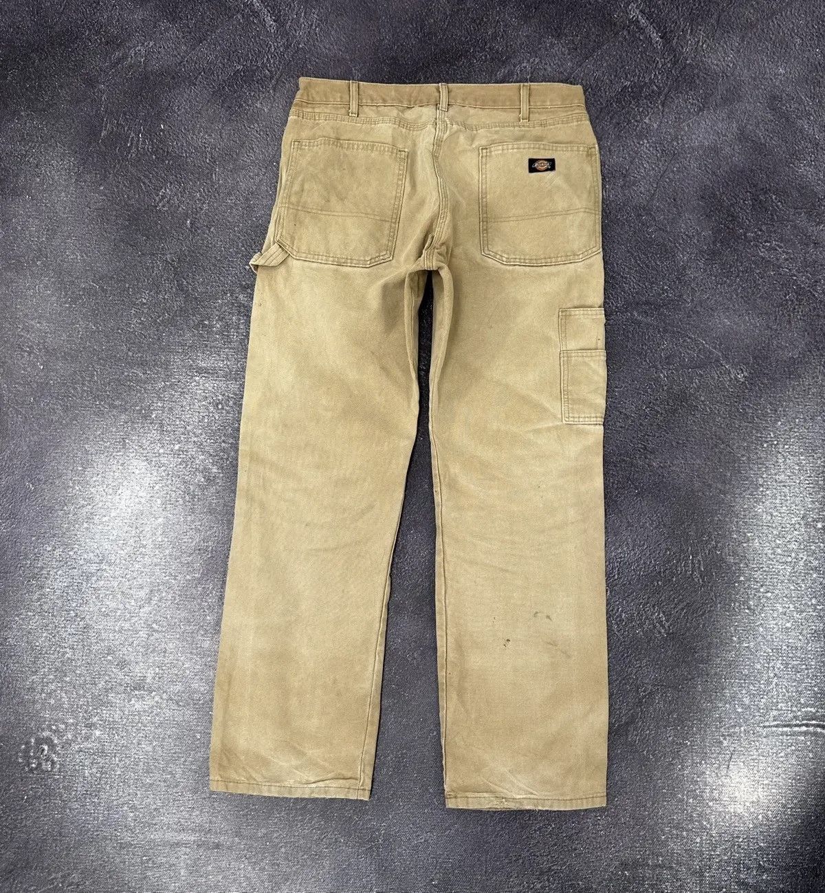 Dickies × Vintage Vintage Dickies Faded Cream Denim Work Hype Baggy Pants Size US 34 / EU 50 - 1 Thumbnail