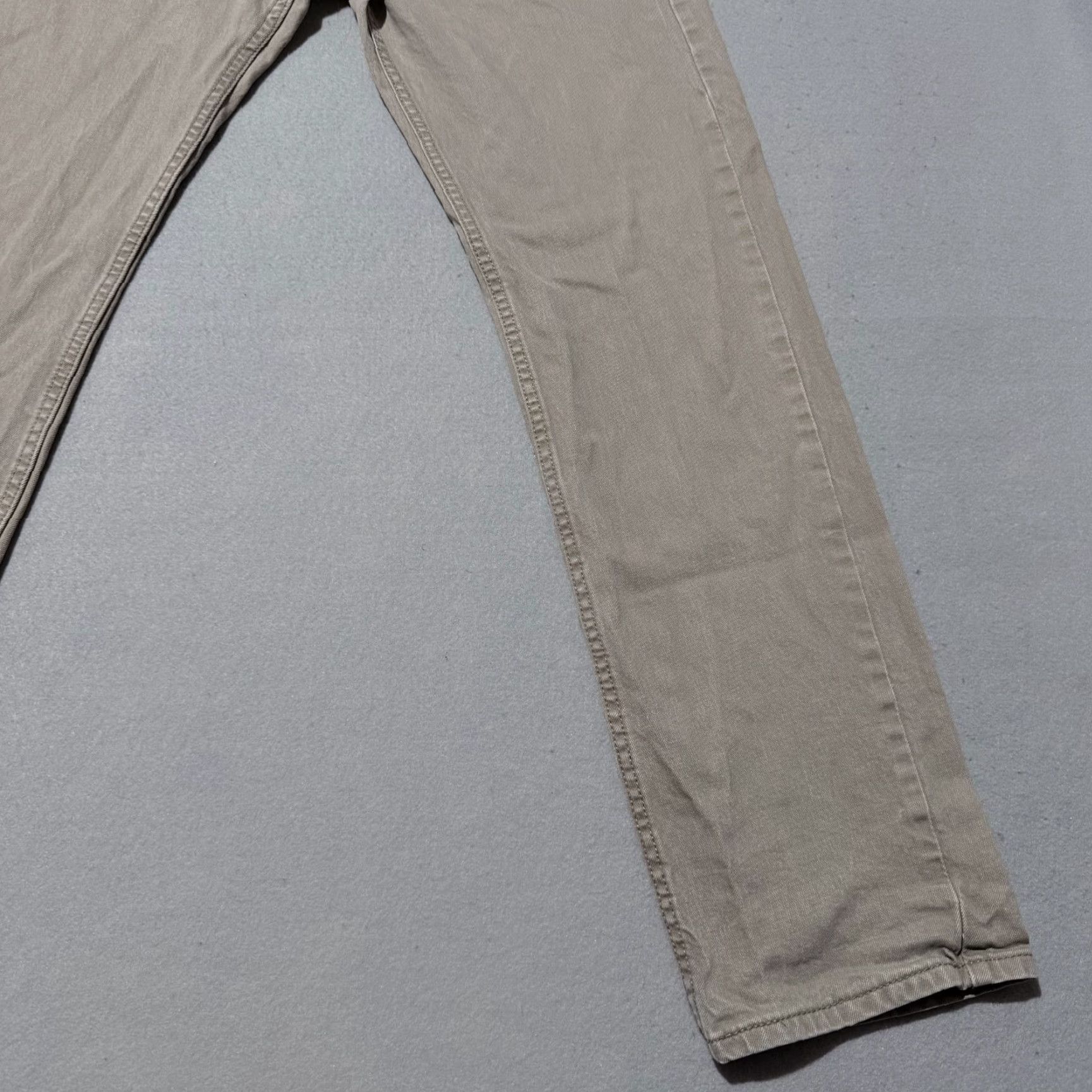 Levi's Levi's 505 Jeans Men's Beige Denim Mid Rise Classic Pockets - 31X32 Size US 31 - 6 Thumbnail