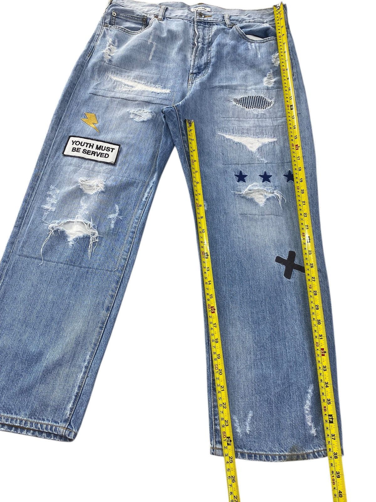 Global Work Global Work with Unique Patches Style Baggy Jeans Size US 34 / EU 50 - 8 Thumbnail