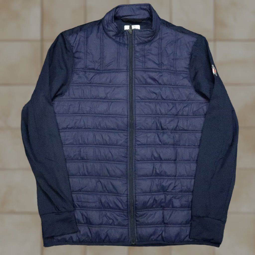 Vintage VINTAGE Straight Down Jacket Men L Navy Blue Red Bull Override Patton Puffer Quilted Size US L / EU 52-54 / 3 - 1 Thumbnail