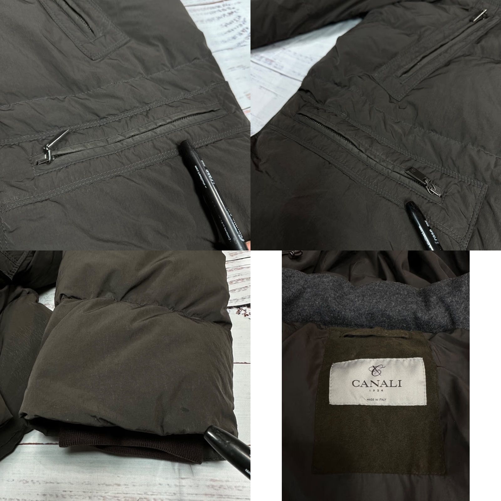 Canali Canali Men Parka Jacket Sz 54 US 44 Brown Faux Fur Hood Rain & Wind Tech Zip Front Size US S / EU 44-46 / 1 - 9 Thumbnail