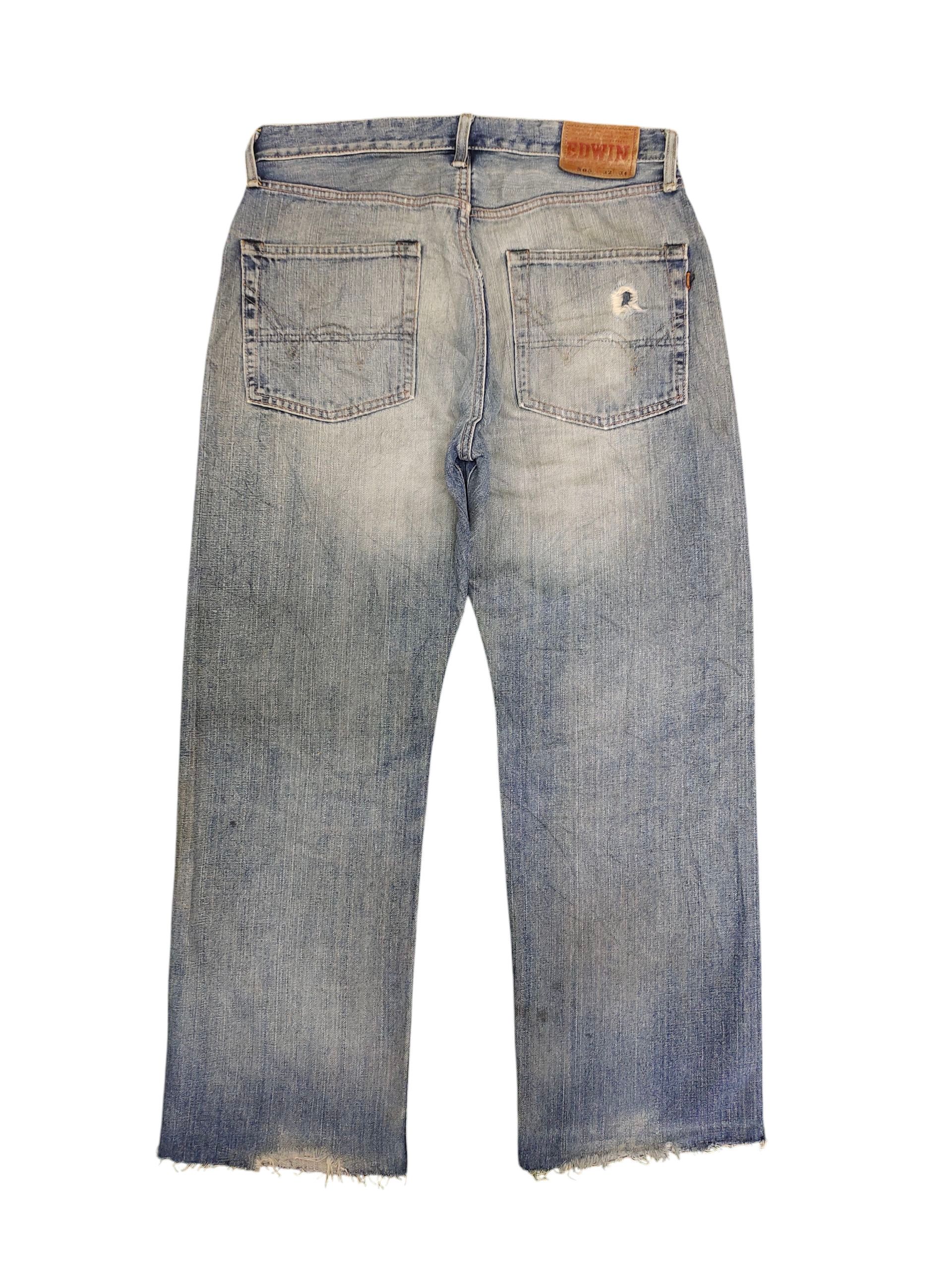 Comme des Garcons × Undercover Vintage 90s Edwin 505 Selvedge Distress Faded Denim Jeans Size US 32 / EU 48 - 8 Thumbnail