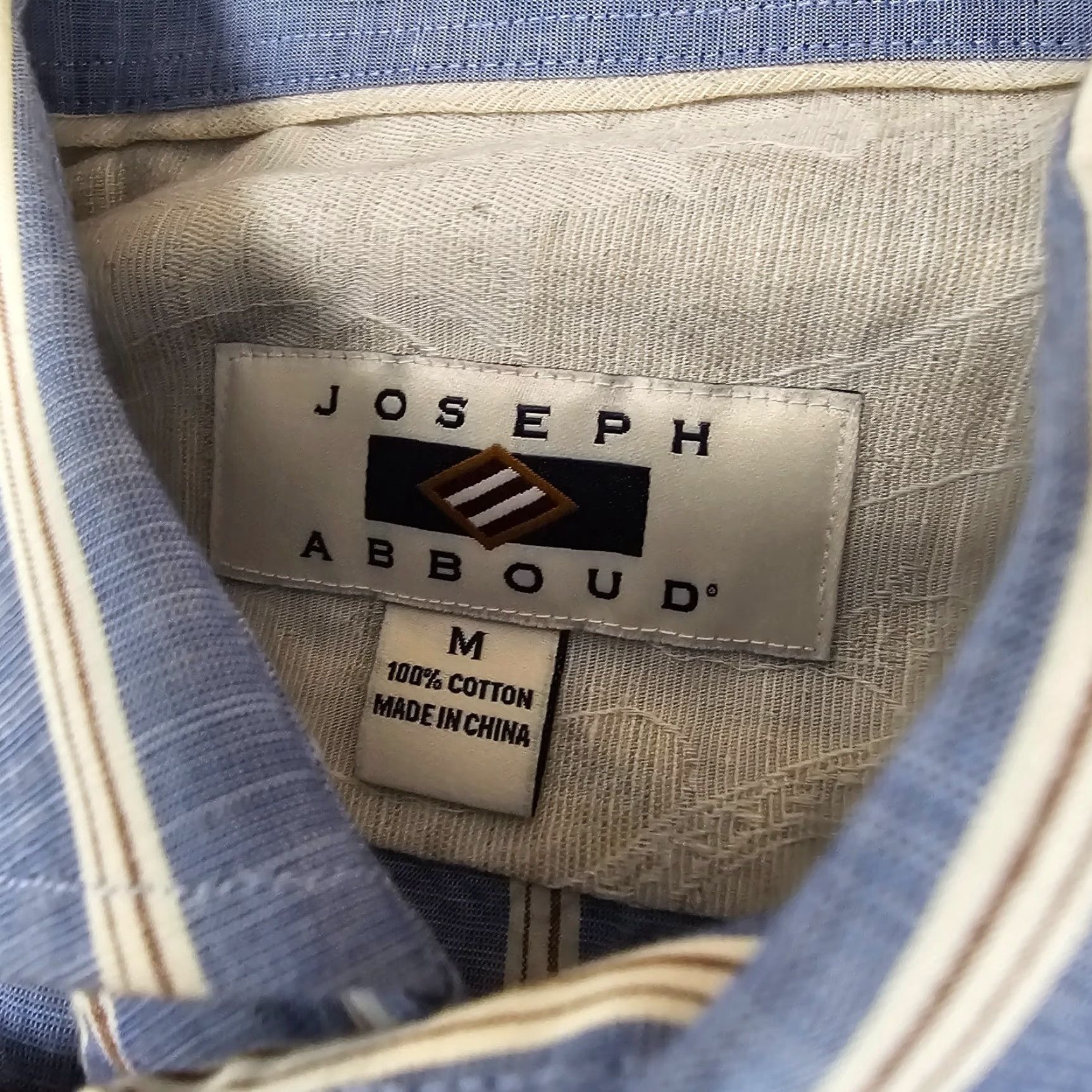 Joseph Abboud Joseph Abboud Shirt Mens M Blue Chambray Cotton Button Up Long Sleeve Shirt Size US M / EU 48-50 / 2 - 3 Thumbnail