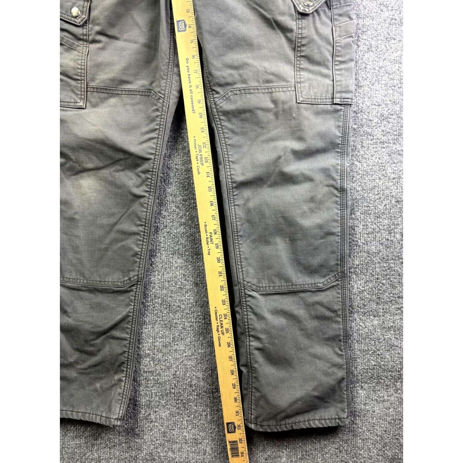 Carhartt Carhartt Pants Mens 34x31 Gray Relaxed Work Cargo Insulated Fleece Lined BN5491-M Size US 34 / EU 50 - 5 Thumbnail