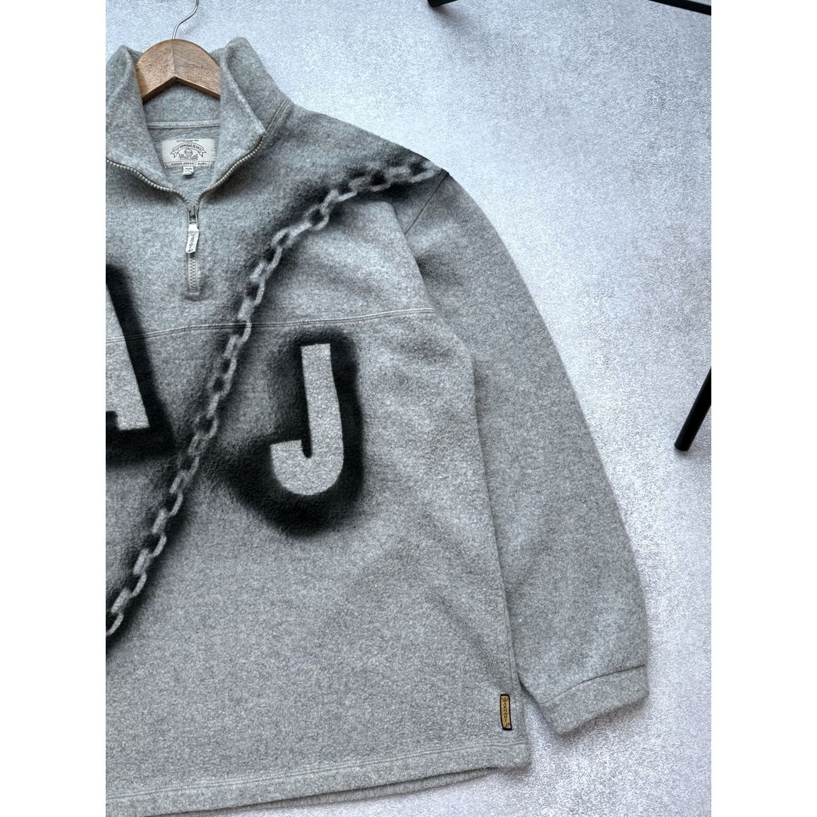 Vintage VINTAGE Armani Jeans Big Logo Fleece Sweatshirt Gray XL Men’s(Size XL) Size US XL / EU 56 / 4 - 4 Thumbnail