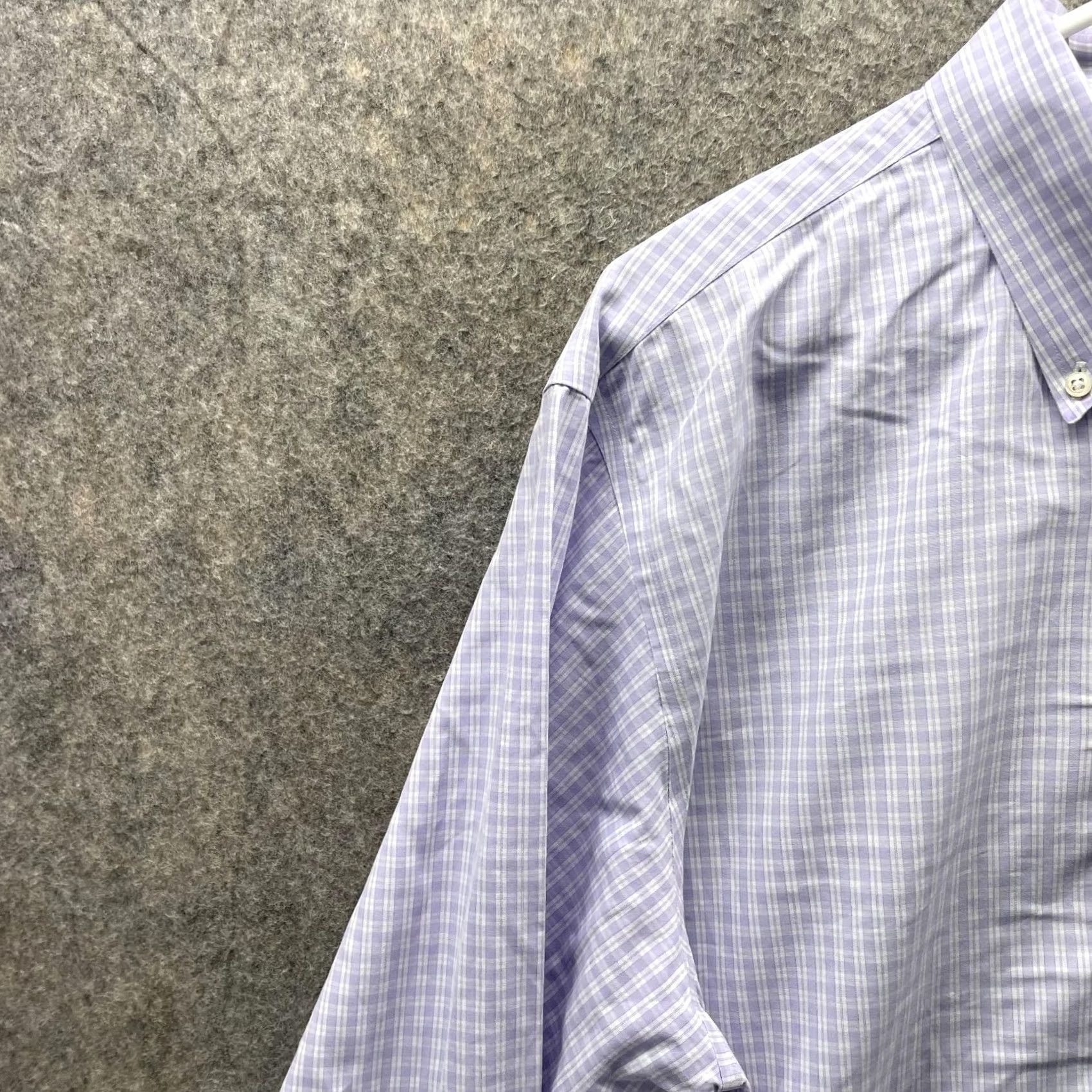 Brooks Brothers VINTAGE Brooks Brothers Shirt Men 17 35 Check Purple Casual Button-Down Madison Preppy Size US XL / EU 56 / 4 - 3 Thumbnail