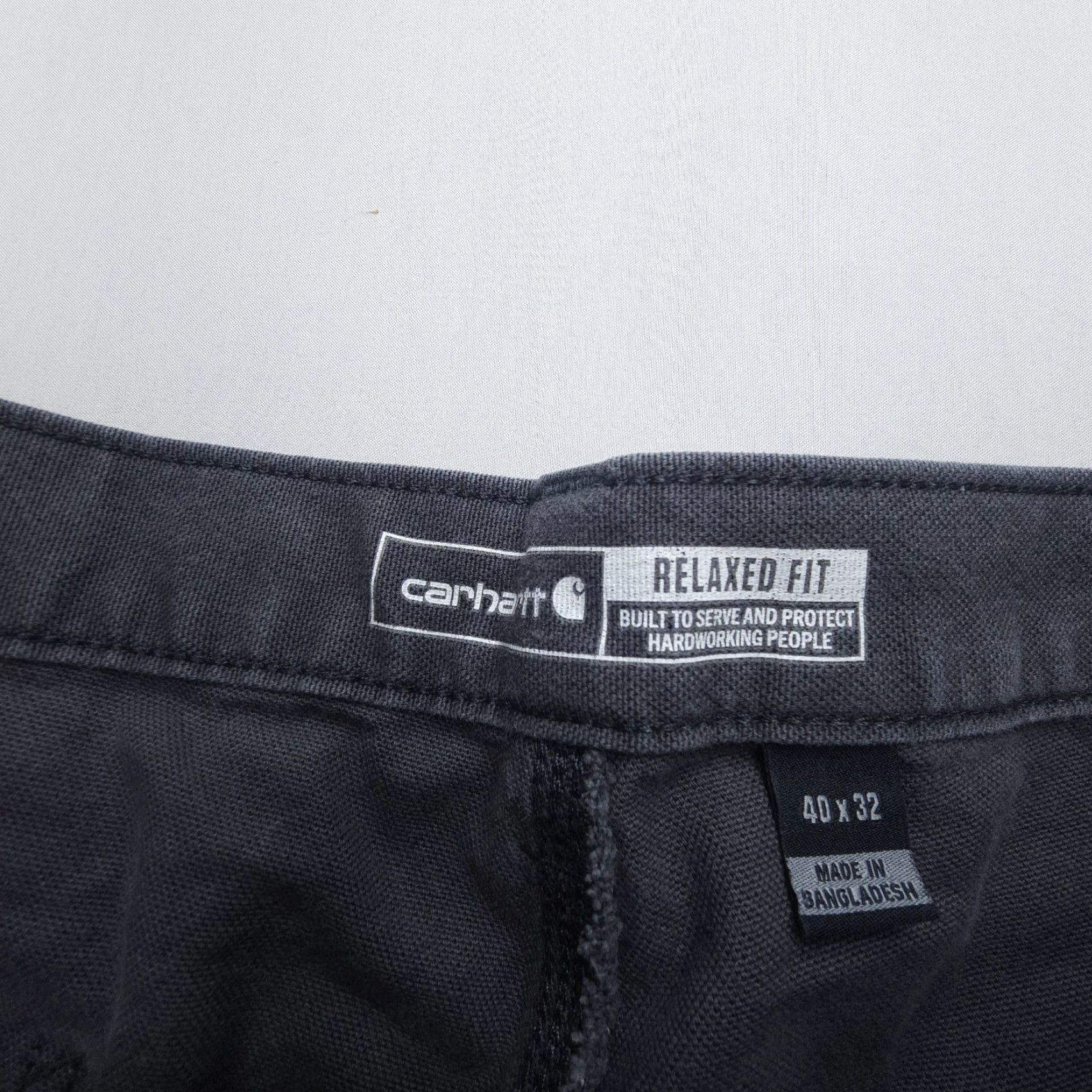 Carhartt Carhartt Rugged Flex Relaxed Canvas Double Knee Work Pants Mens 40 x 30 Inseam 30 Gray Flat Front 5-Pocket Logo Comfort Pockets Stretch Carpenter Size US 40 / EU 56 - 7 Thumbnail