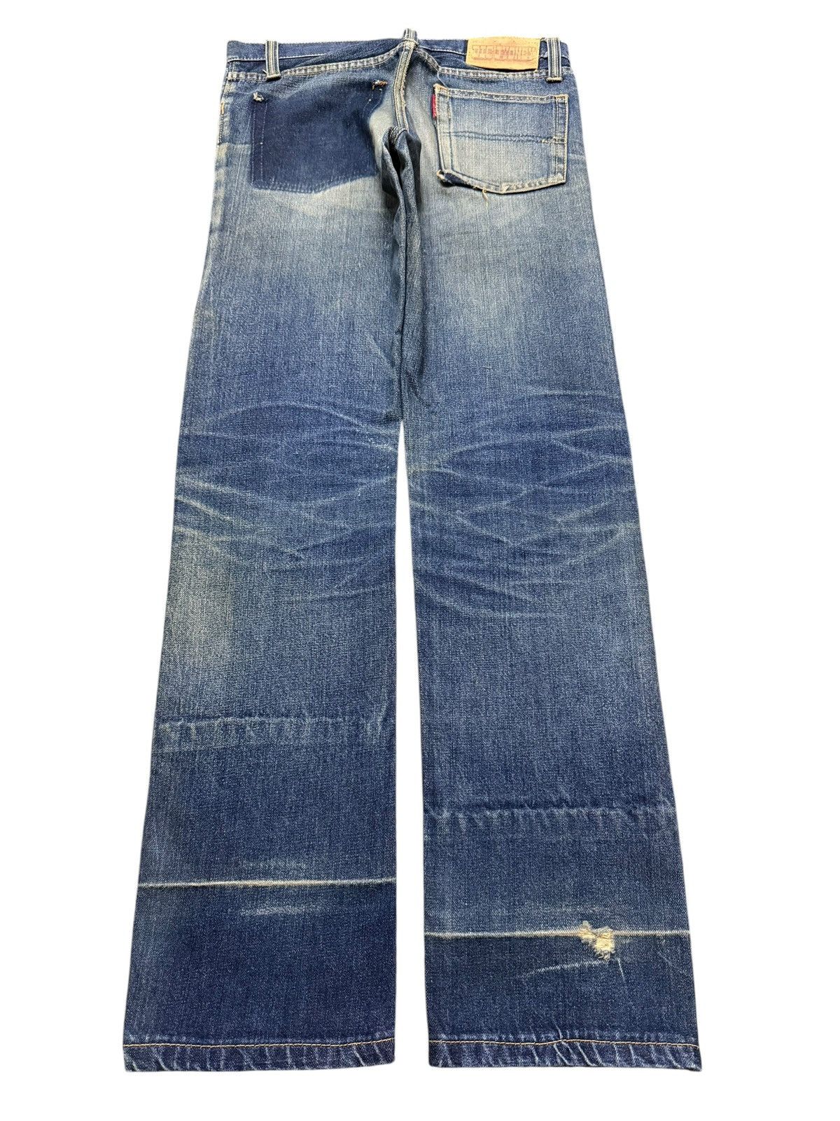 KMRii Vintage Japanese Brand Mud Wash Faded Whiskers Style Jeans Size US 31 - 2 Thumbnail