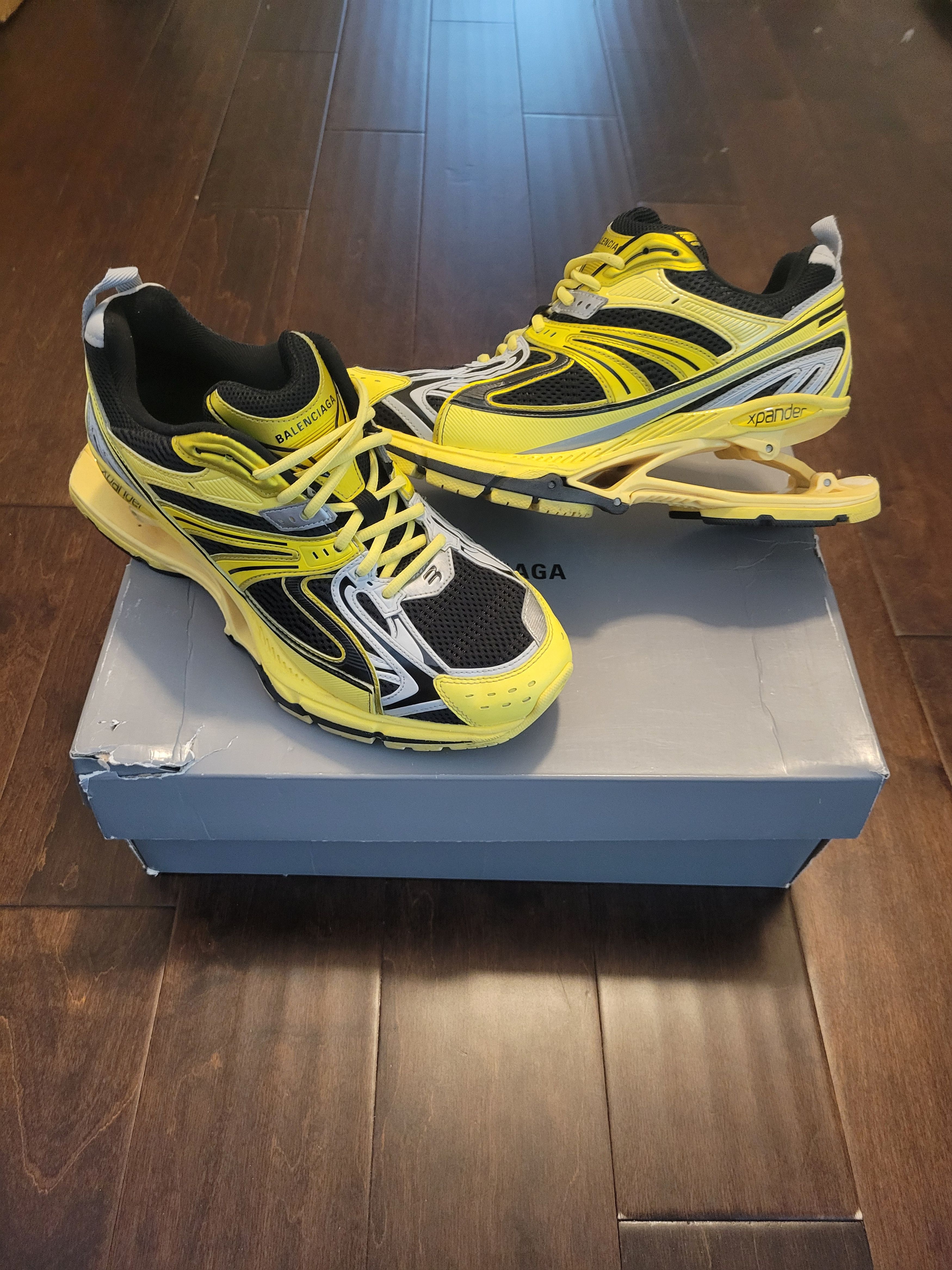 image of Balenciaga Black Yellow X Pander Shoes, Men's (Size 10)