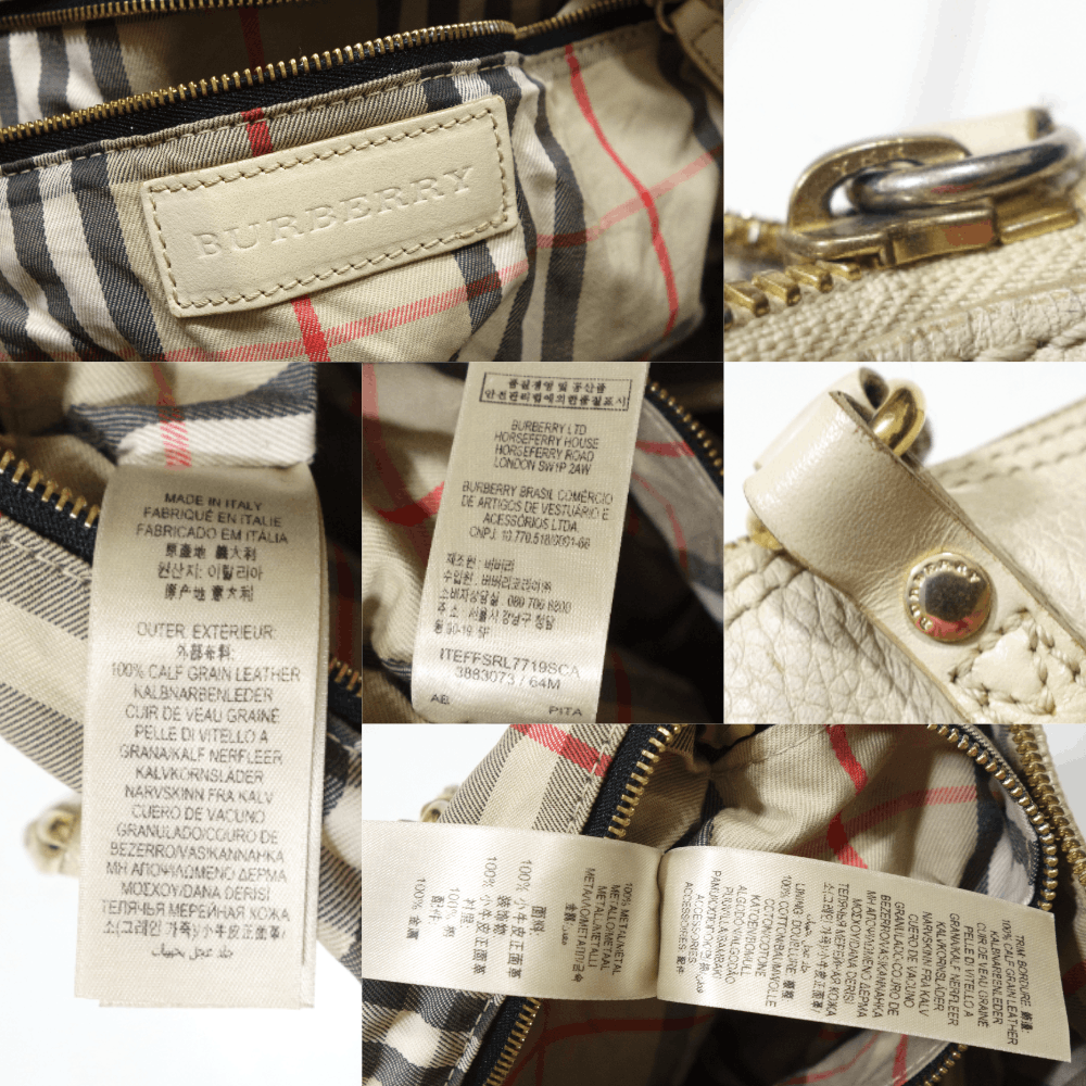 Burberry Calf Leather Logo Nova Check Lining Bag Size ONE SIZE - 11 Thumbnail