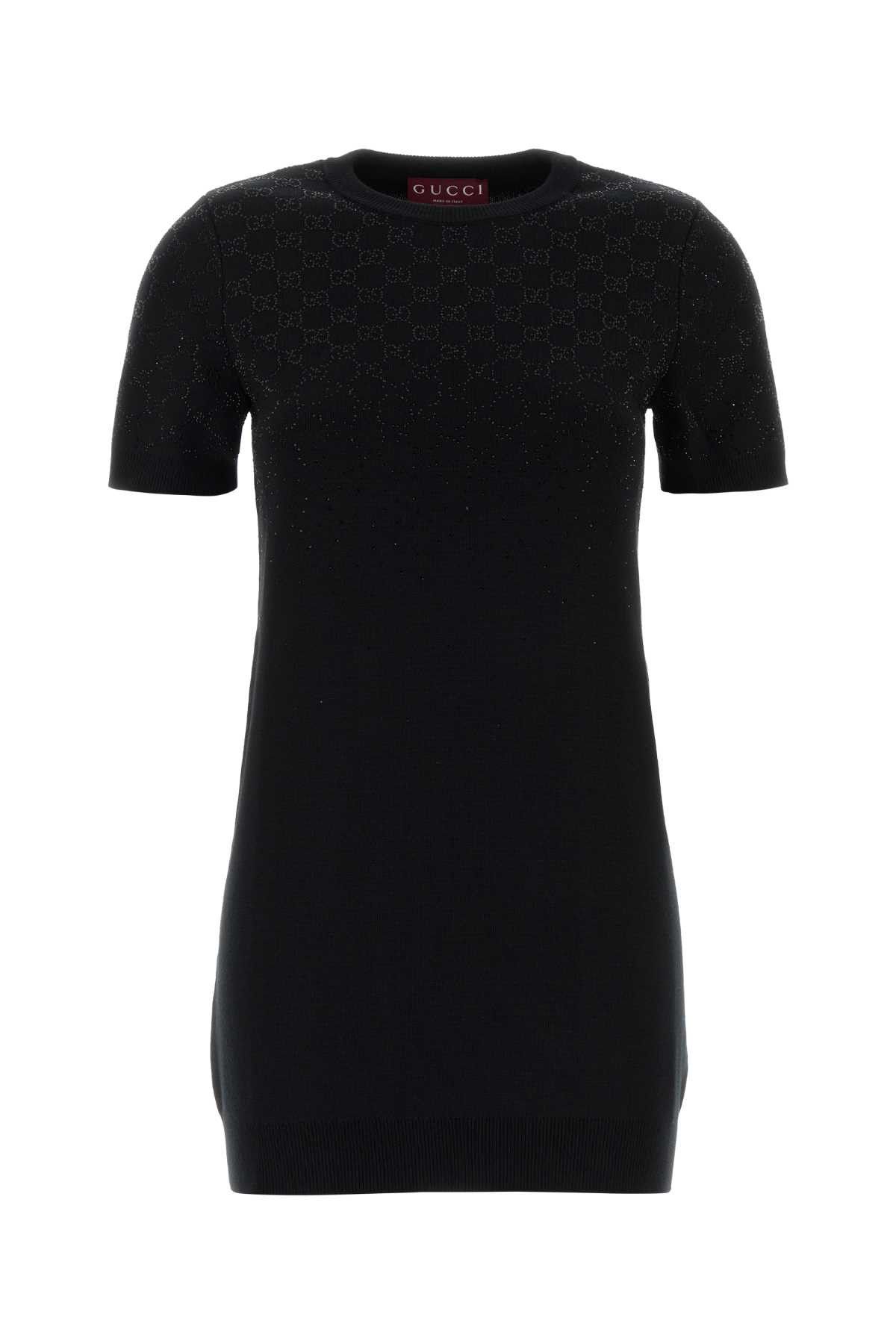 Gucci Black Wool Blend Mini Dress Size S / US 4 / IT 40 - 1 Thumbnail