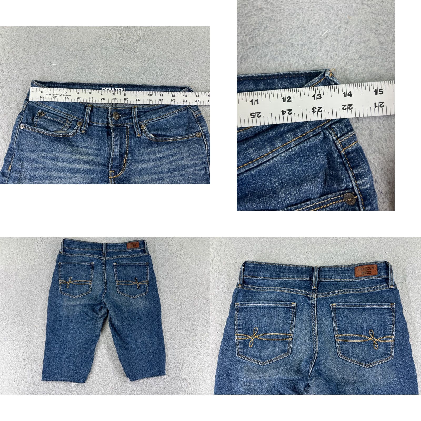Levi's Levis Shorts Womens 4 Blue Cutoff Denim Jeans Cotton Blend Denizen 26x14 5-Pocket Style Denim Size 27" / US 4 / IT 40 - 9 Thumbnail