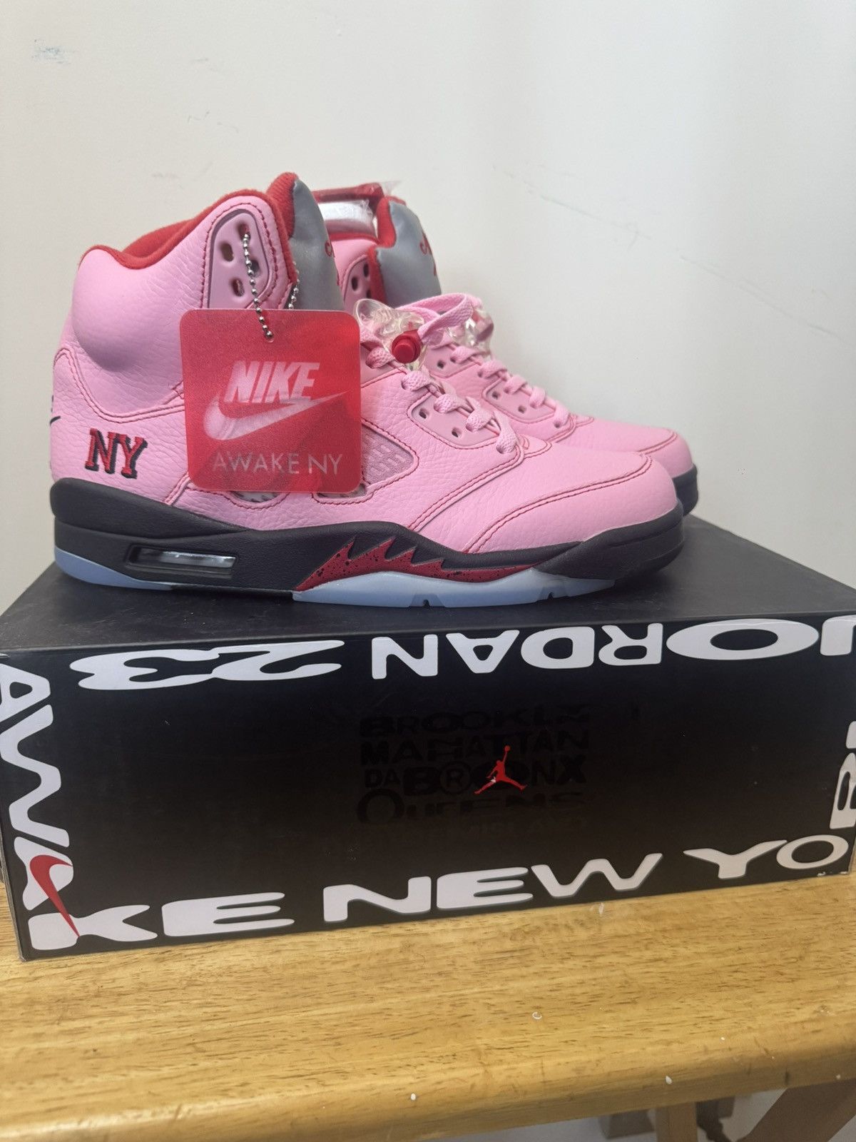 DS Air Jordan 5 Awake NY “Arctic Pink” Size 9