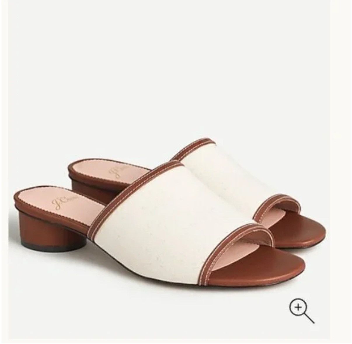 J.Crew J. Crew Canvas Slides with rounded Heel: Size 8 Size US 8 / IT 38 - 1 Thumbnail