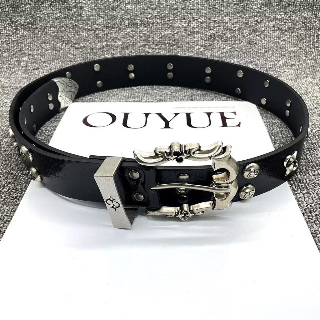 Japanese Brand 💥Harajuku style streetwear black belt Size ONE SIZE - 3 Thumbnail