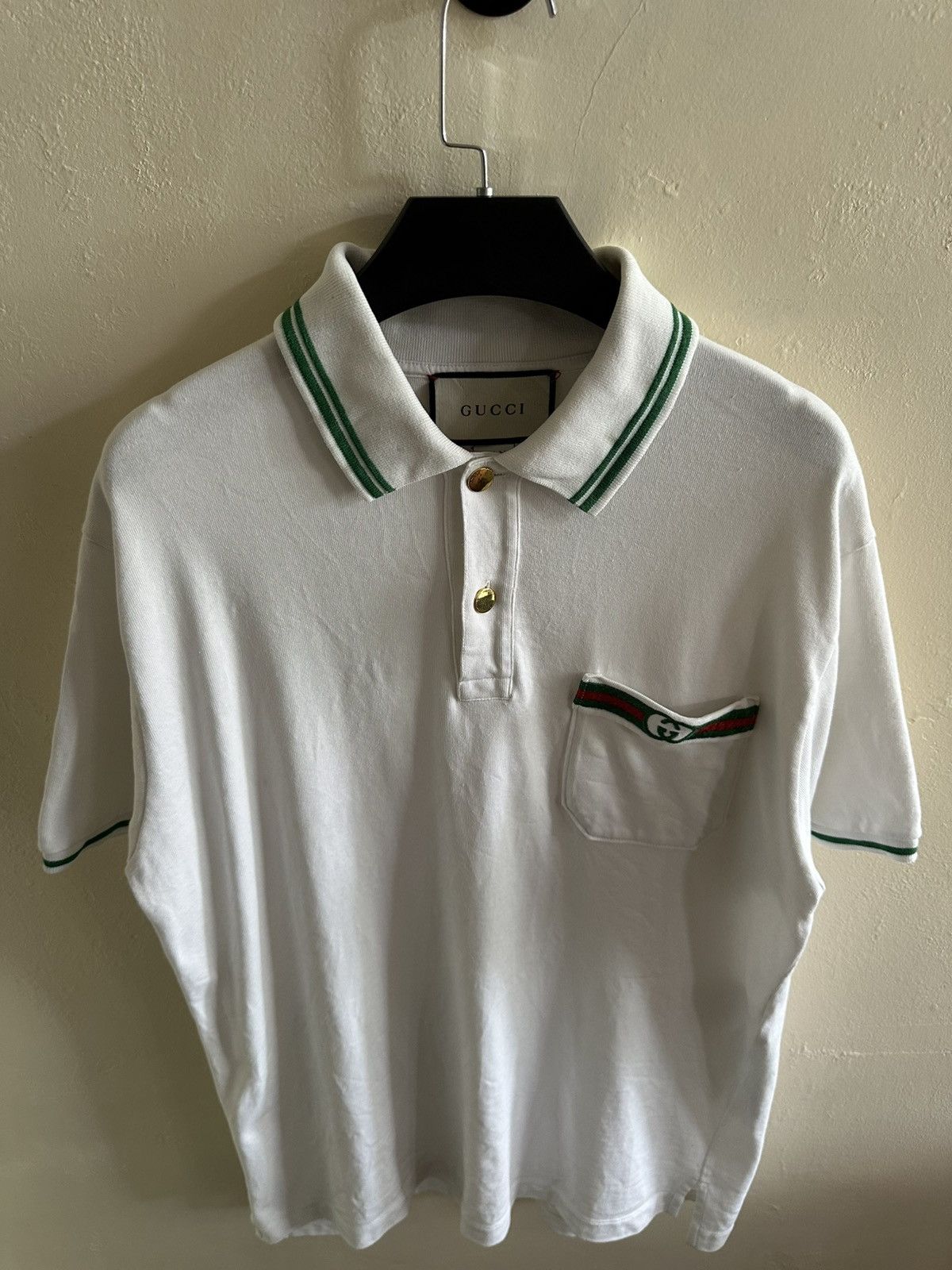 Gucci Gucci Web Tip Polo Shirt Size US XS / EU 42 / 0 - 11 Thumbnail