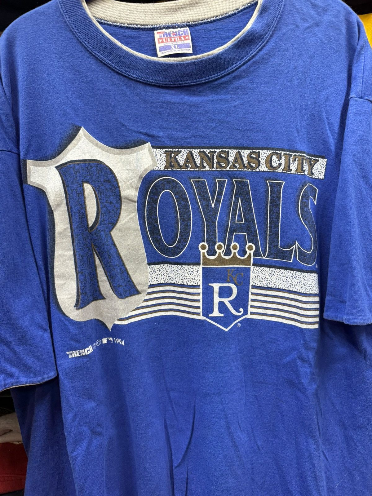 Vintage XL - Vintage 1994 90s Kansas City Royals Navy Grey Tshirt Size US XL / EU 56 / 4 - 3 Thumbnail
