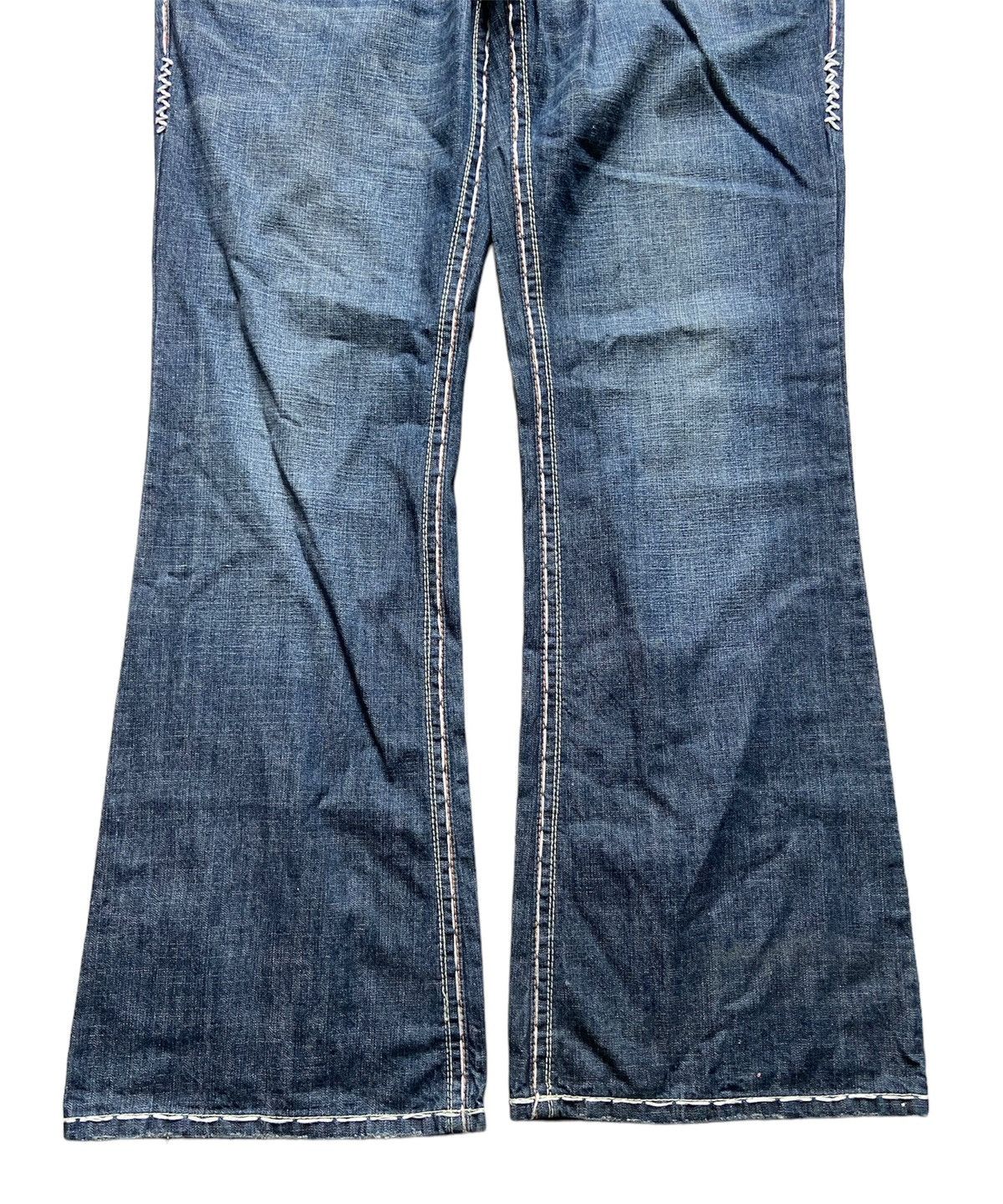 If Six Was Nine Vintage Laguna Beach Gemstone Flare Denim Pants Size US 38 / EU 54 - 5 Thumbnail
