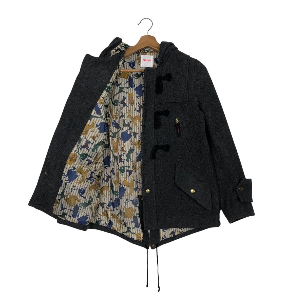 Issey Miyake 📌Vintage Wool Duffle Jacket Ne-Net Japan Striped Blanket Size US M / EU 48-50 / 2 - 13 Thumbnail