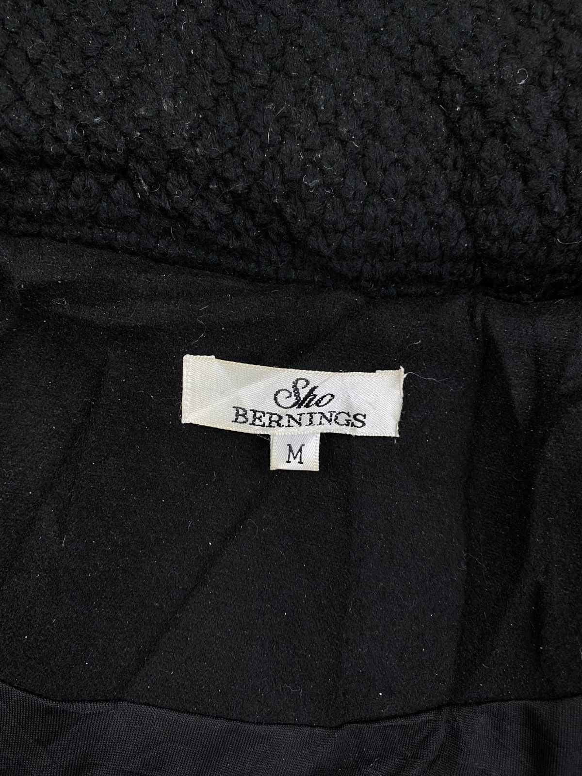 Japanese Brand Vintage Bernings Sho Zipper Premium Black Knit Jacket Size US M / EU 48-50 / 2 - 9 Thumbnail