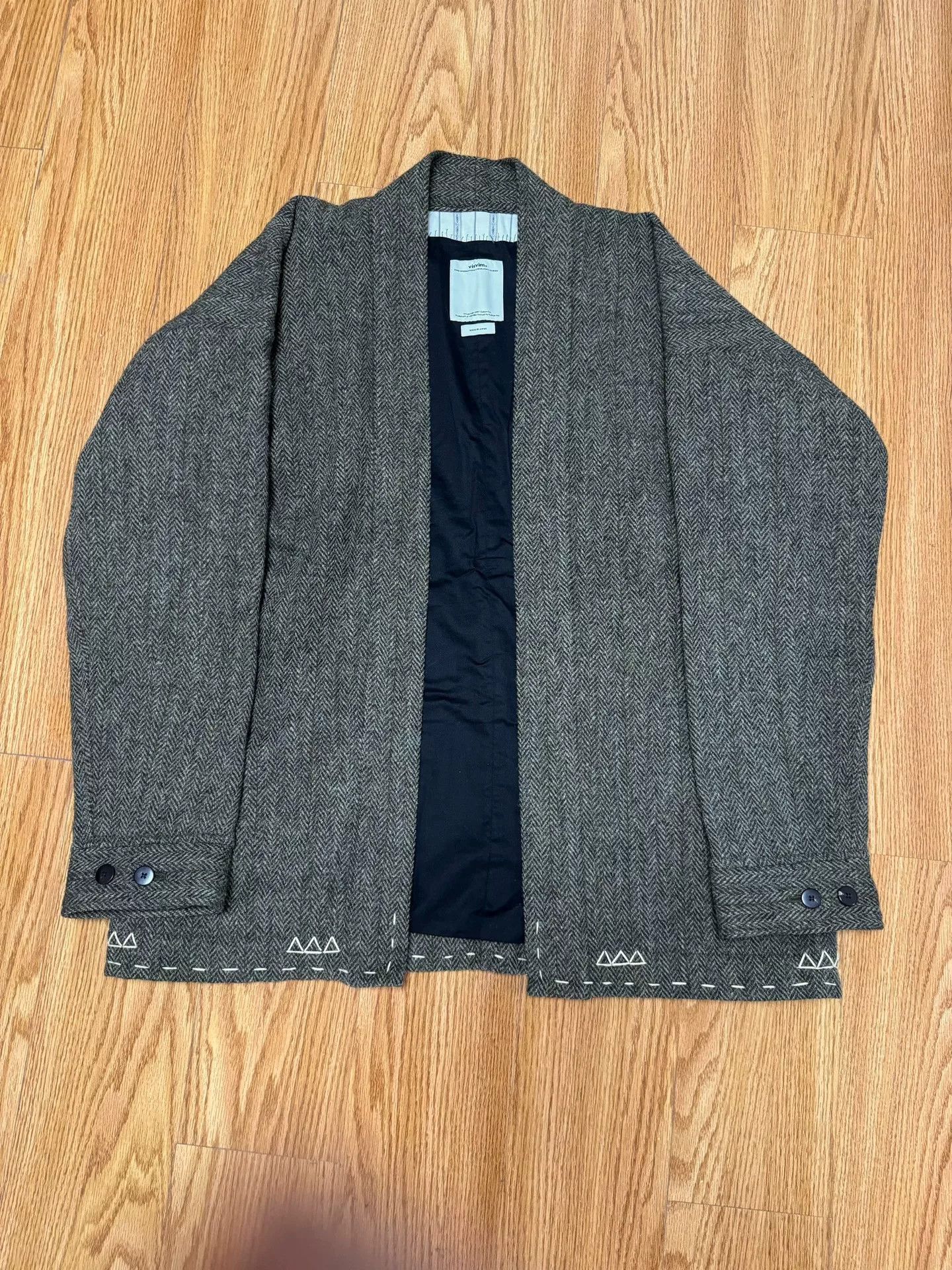 Visvim visvim harris tweed sanjuro jacket olive Size US L / EU 52-54 / 3 - 1 Thumbnail