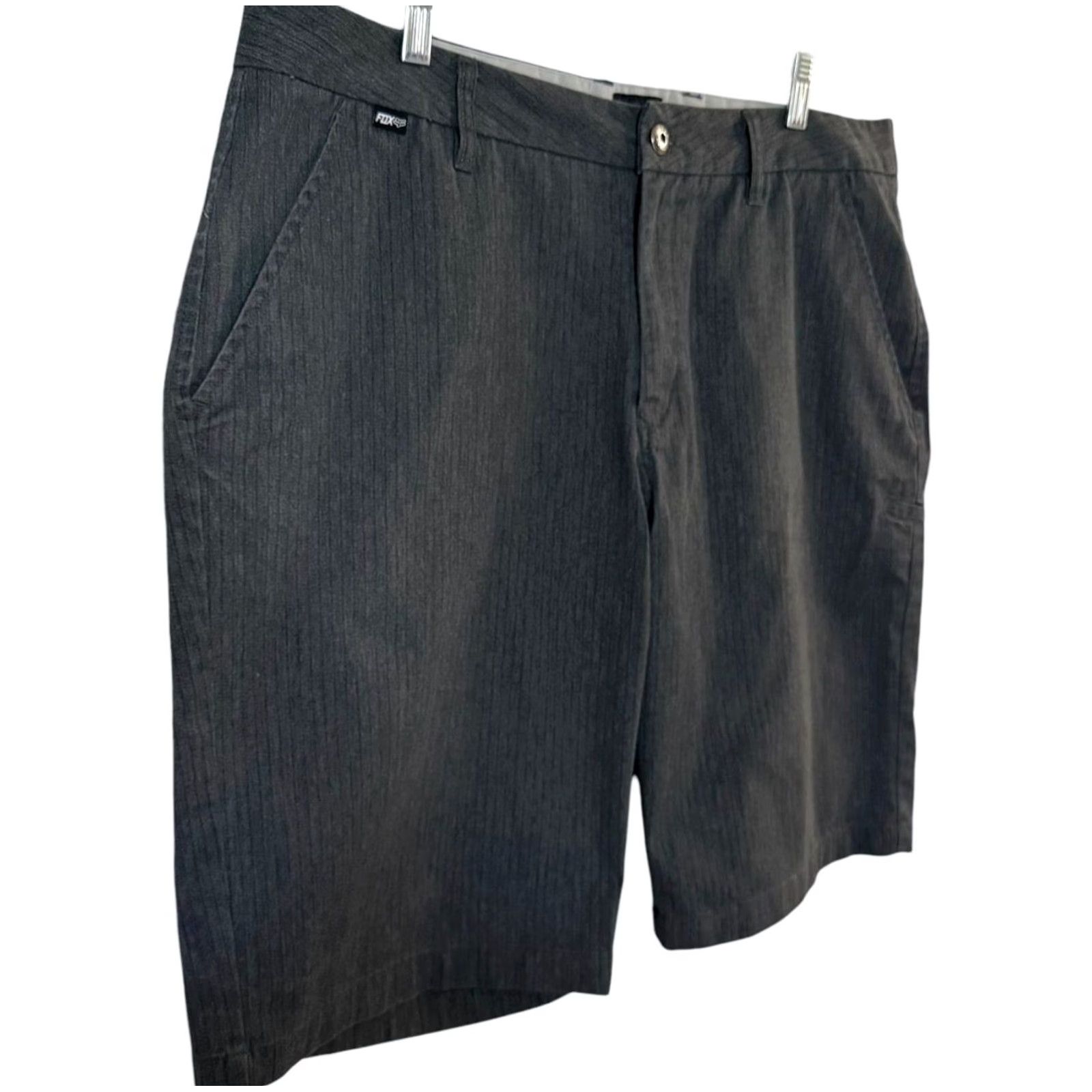 Fox Racing Fox Racing Essex Striped Chino Short Gray Flat-Front Casual Walkshorts Men 38 Size US 38 / EU 54 - 3 Thumbnail