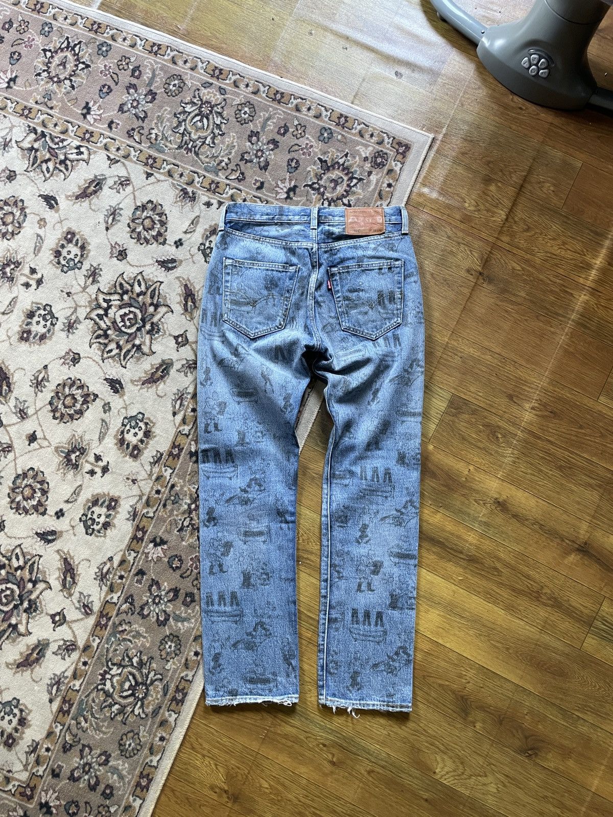 Levi's × Levi's Vintage Clothing Levis Bathtub Cartoon Trucker Denim 501 Big E Size US 29 - 2 Thumbnail