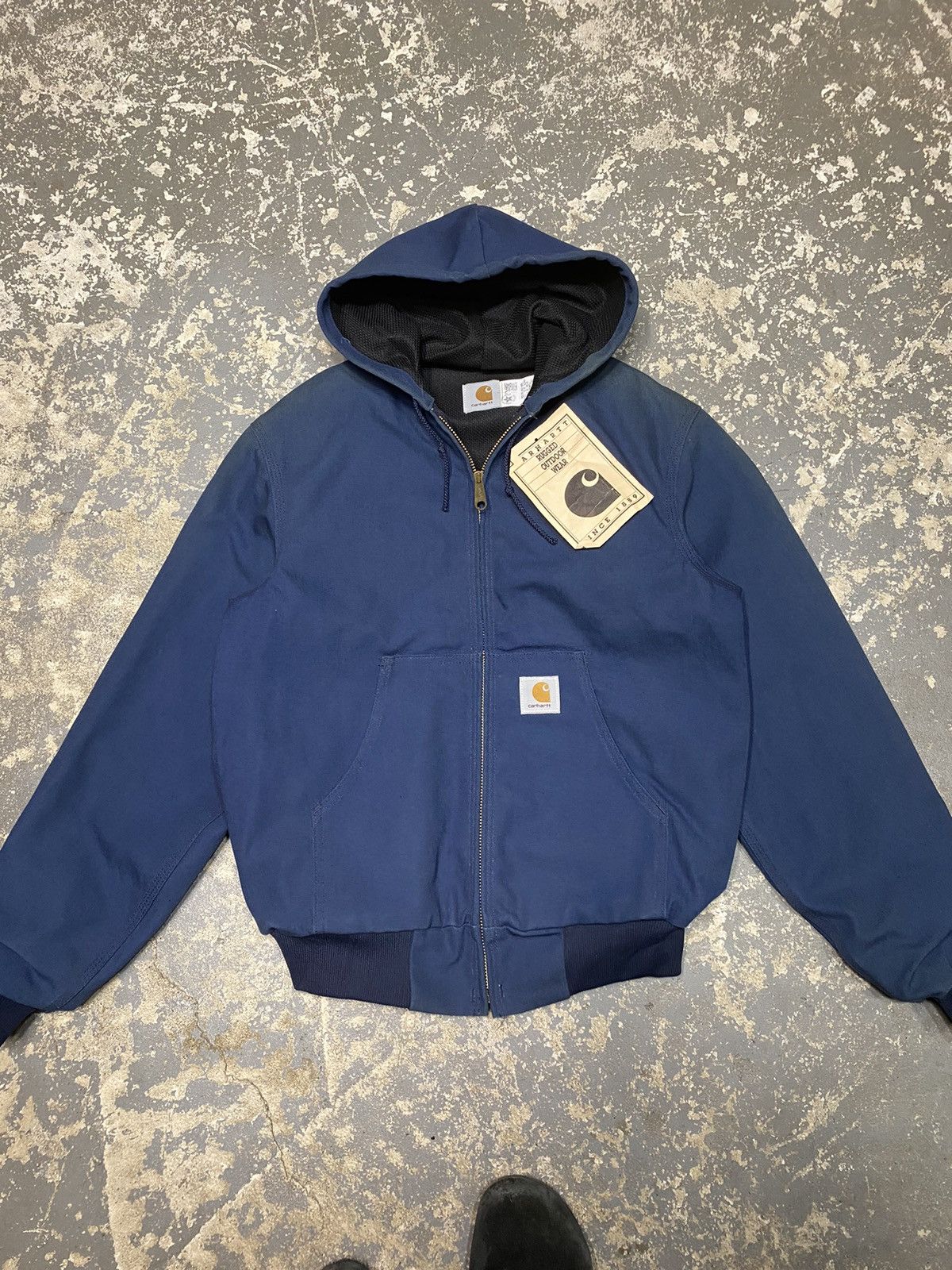 Carhartt × Vintage Vintage Carhartt Blue Hooded Active Jacket JR102 New Size US S / EU 44-46 / 1 - 3 Thumbnail