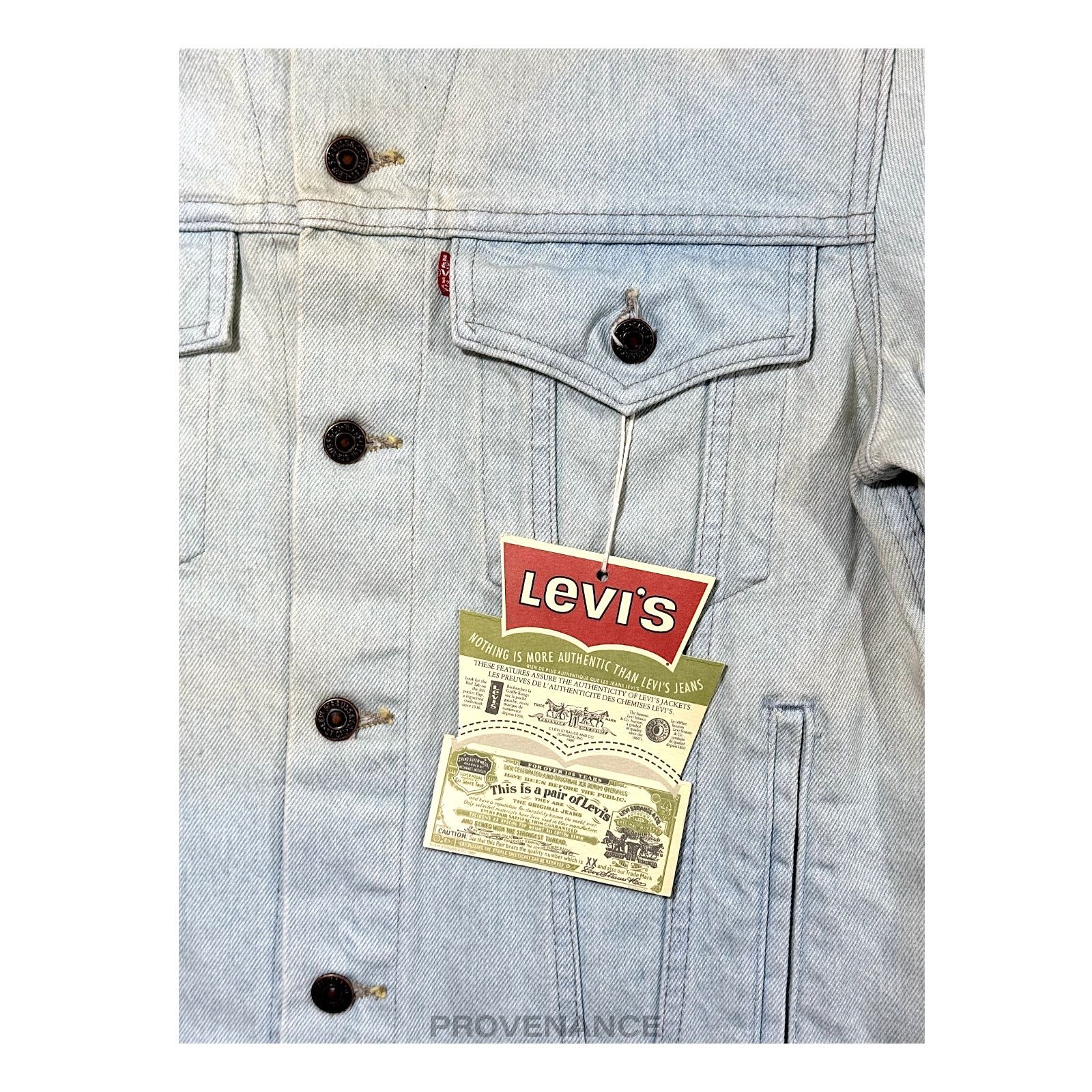 Levi's 🔴 LEVIS Denim Jacket - Light Blue 38 NOS Tags Size US M / EU 48-50 / 2 - 4 Thumbnail