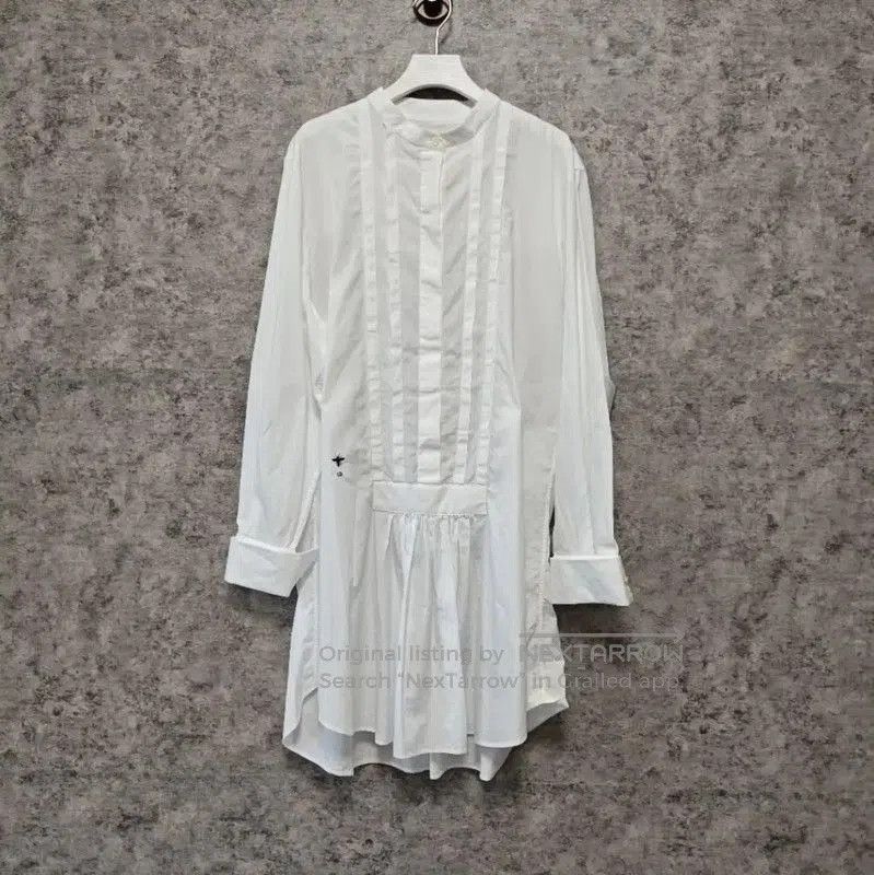 Dior Dior Long Sleeve White Cotton Dress . Size L / US 10 / IT 46 - 1 Thumbnail
