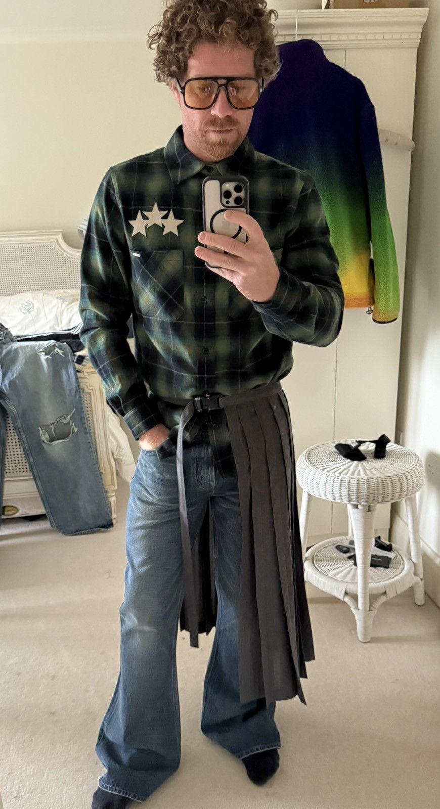 Dior $3.9k FW23 Dior buckle belt kilt skirt Kim Jones grey grail Size ONE SIZE - 5 Thumbnail