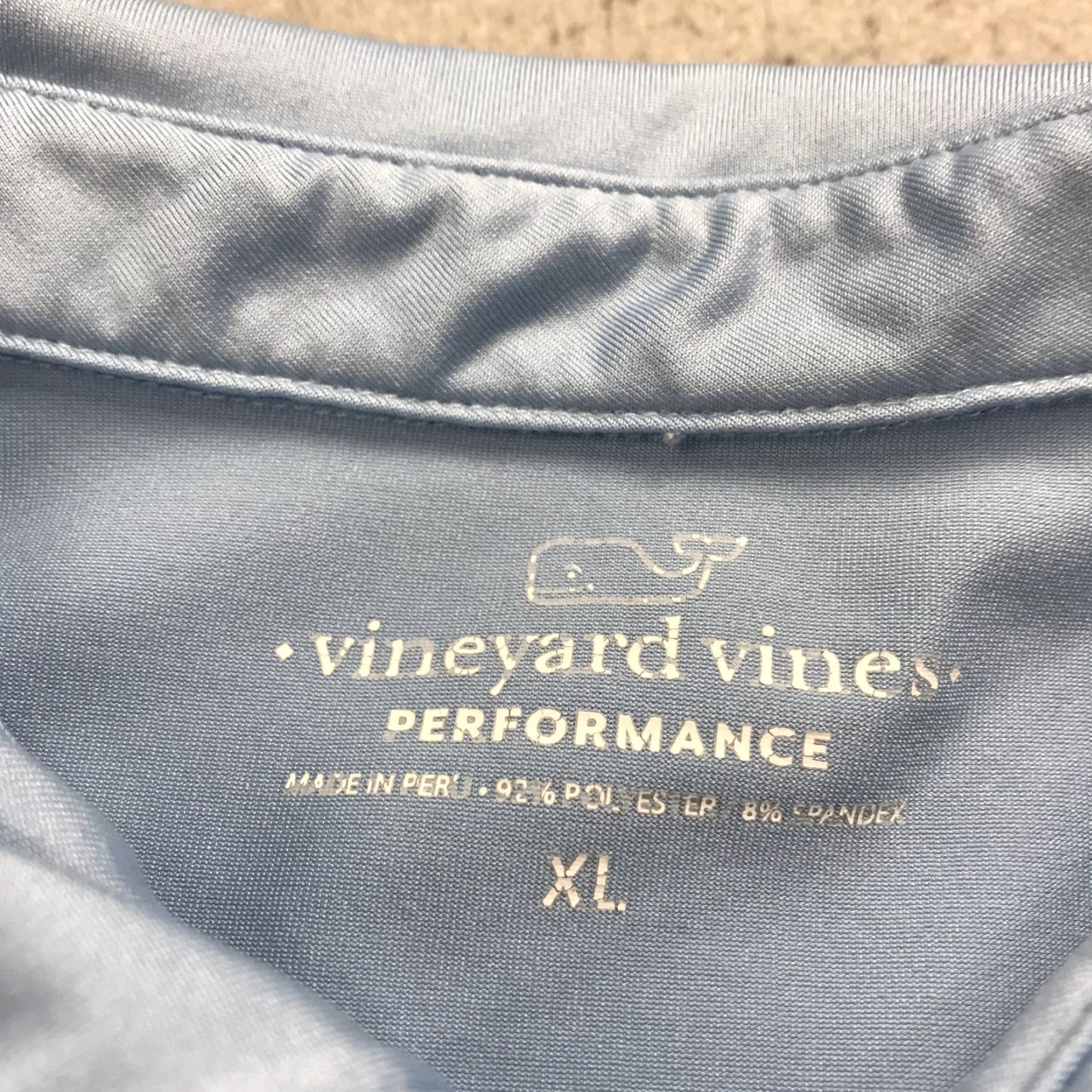 Vineyard Vines Vineyard Vines Polo Shirt Mens XL Light Blue Striped Performance Golf Polo Size US XL / EU 56 / 4 - 4 Thumbnail