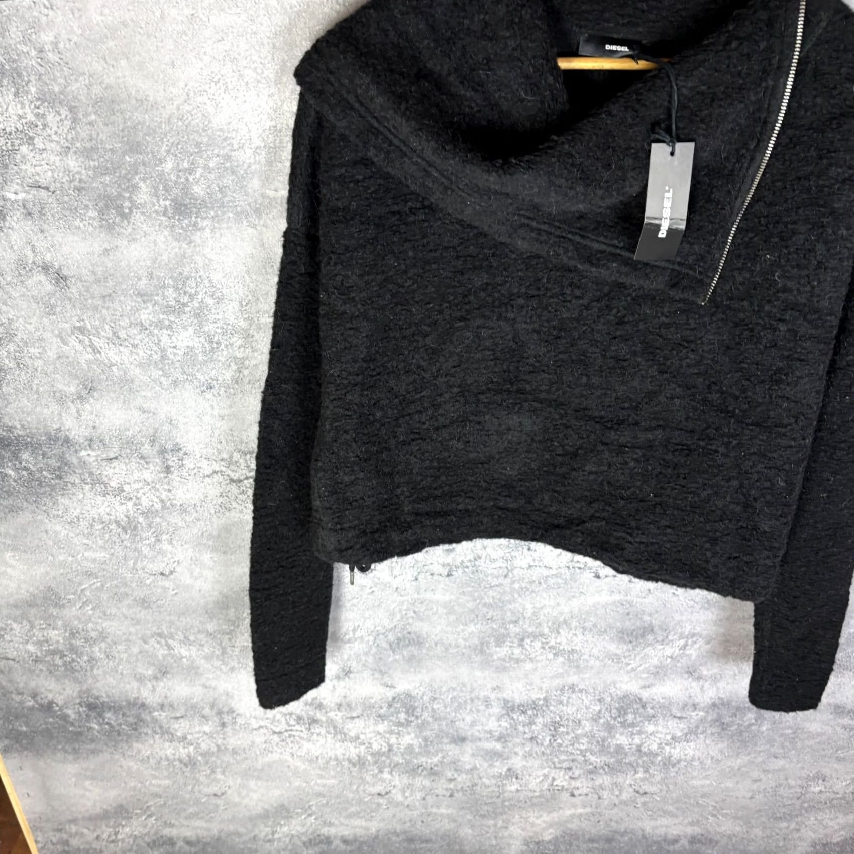 Diesel Diesel Sweater Pullover Turtleneck Black Wool Polyester Size XS Womens Pullover Knit Avangard 90s Style Womens Size XS / US 0-2 / IT 36-38 - 2 Thumbnail