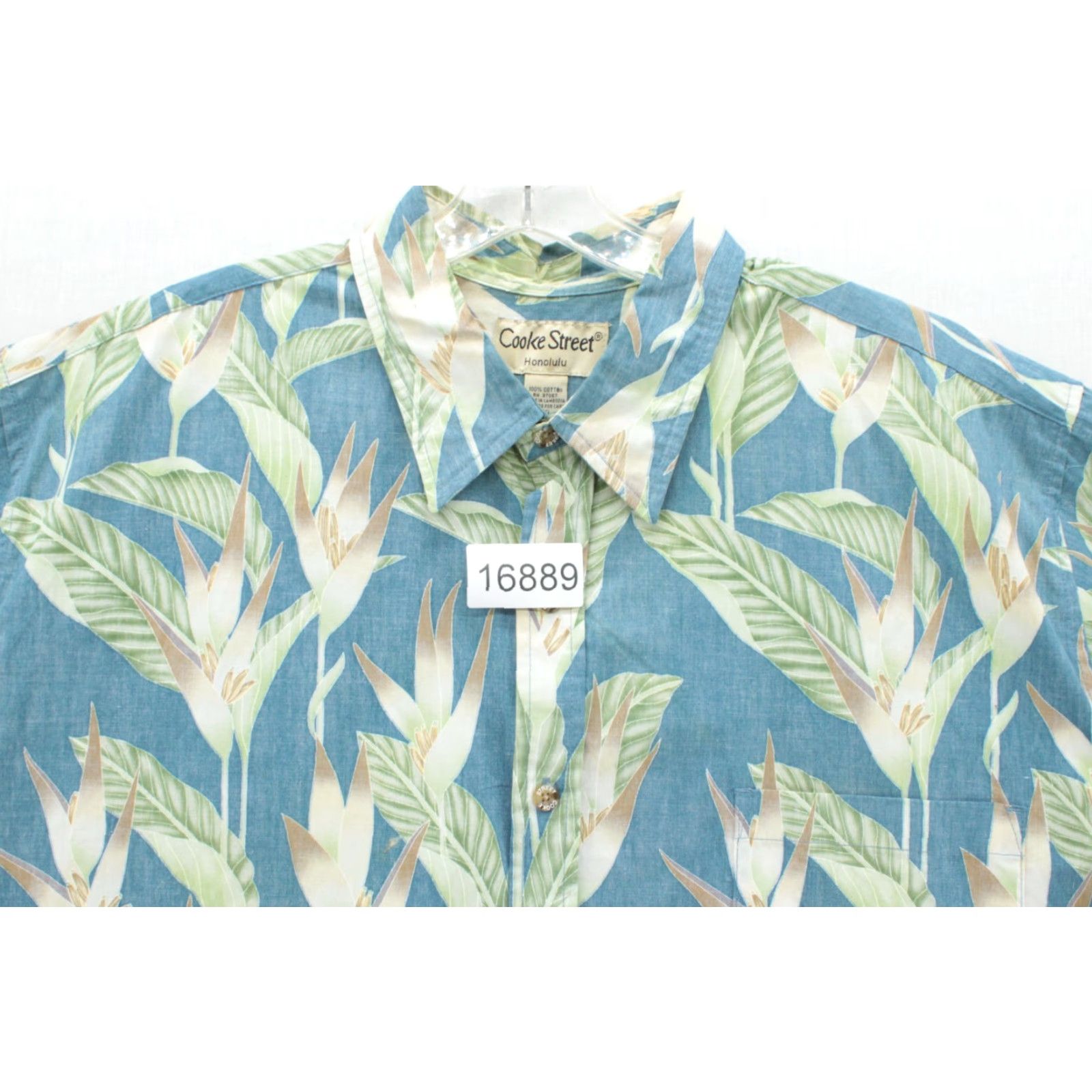 ALOHAS VINTAGE Cooke Street Honolulu Hawaiian Shirt Mens 2XL Blue Floral Aloha Vacation Size US XXL / EU 58 / 5 - 7 Thumbnail