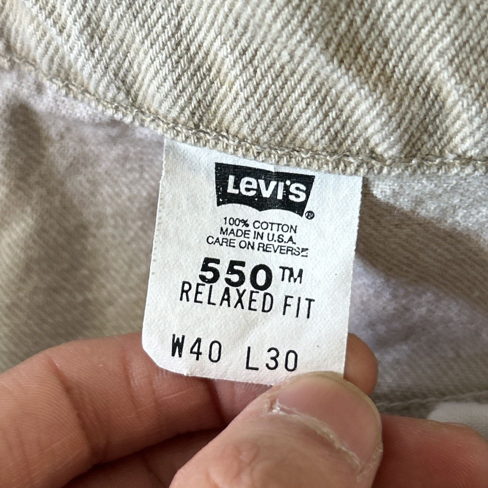 Levi's Levis 550 USA Made Orange Tab Relaxed Baggy Jeans 40x30 USA Size US 40 / EU 56 - 5 Thumbnail
