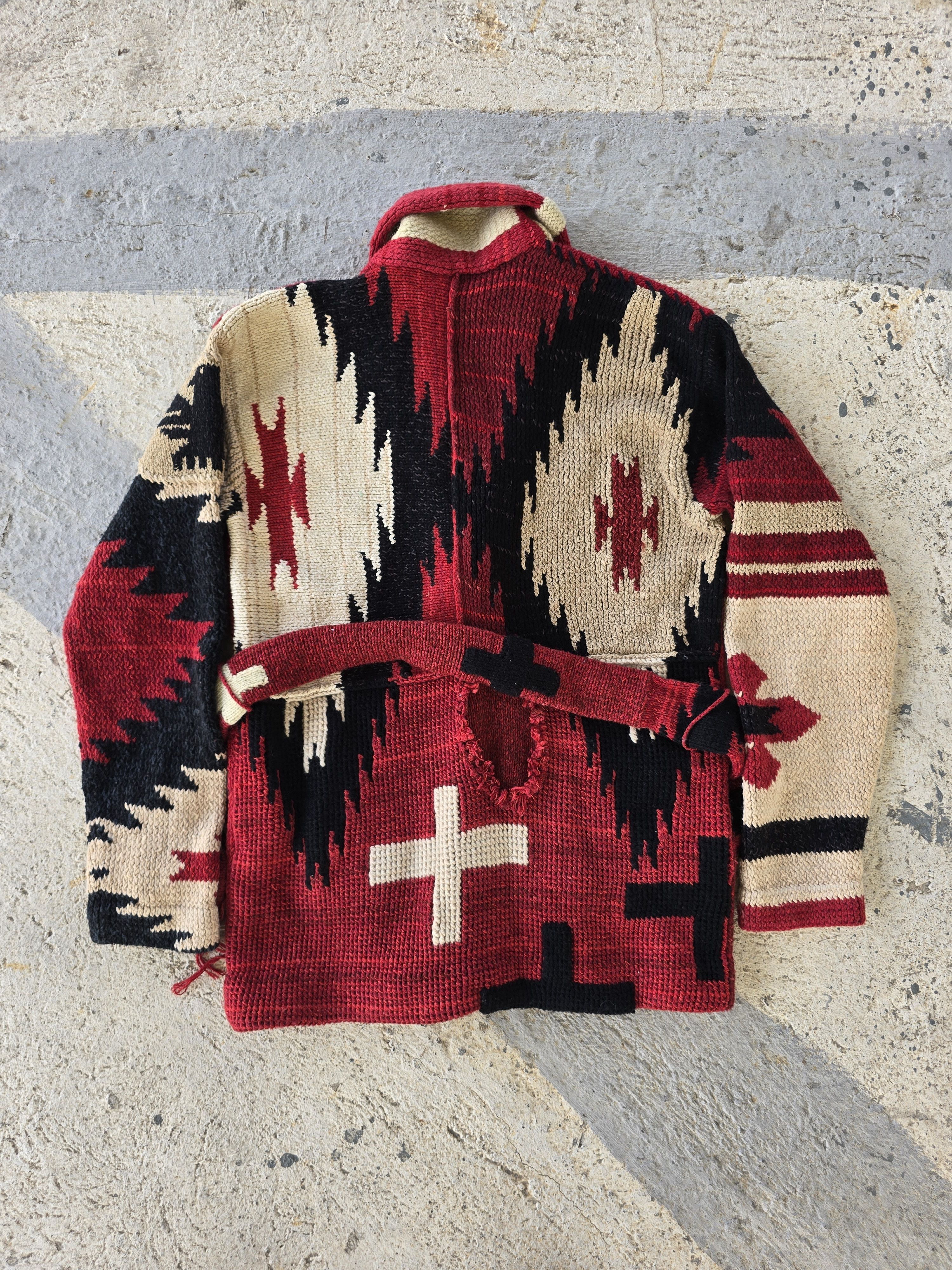 Polo Ralph Lauren NWT Native American Pattern Wool Cashmere Knit Gown Cardigan Size US M / EU 48-50 / 2 - 5 Thumbnail