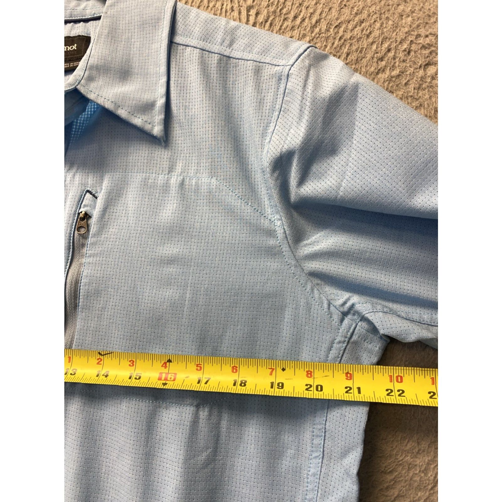 Marmot Marmot Mens Medium Turquoise Short Sleeve Pocketed Outdoor Shirt /148-21 Size US M / EU 48-50 / 2 - 4 Thumbnail