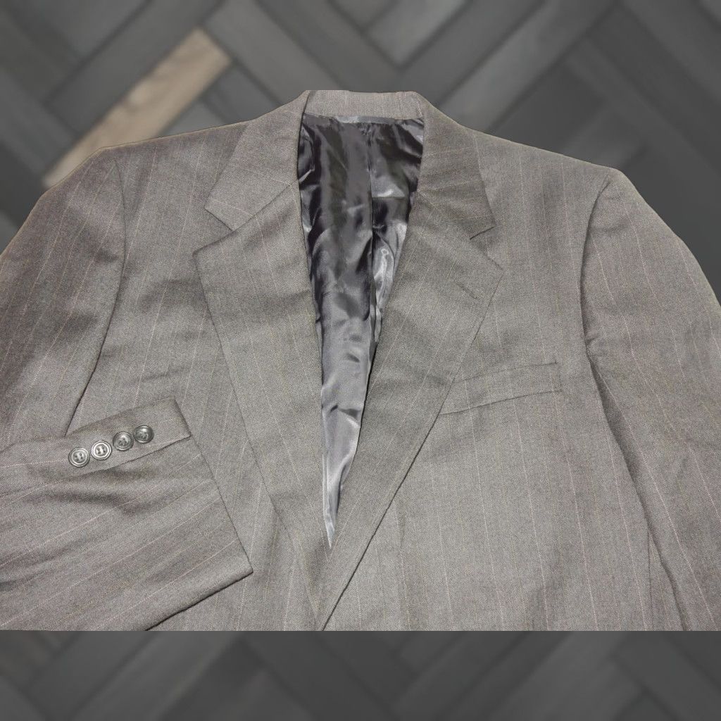 Vintage VINTAGE Hickey Freeman Suit 2 Piece Men Gray Wool 40x30 Pants 45R Jacket 40x30 Rip Sleeve Mens Size 48R - 1 Thumbnail