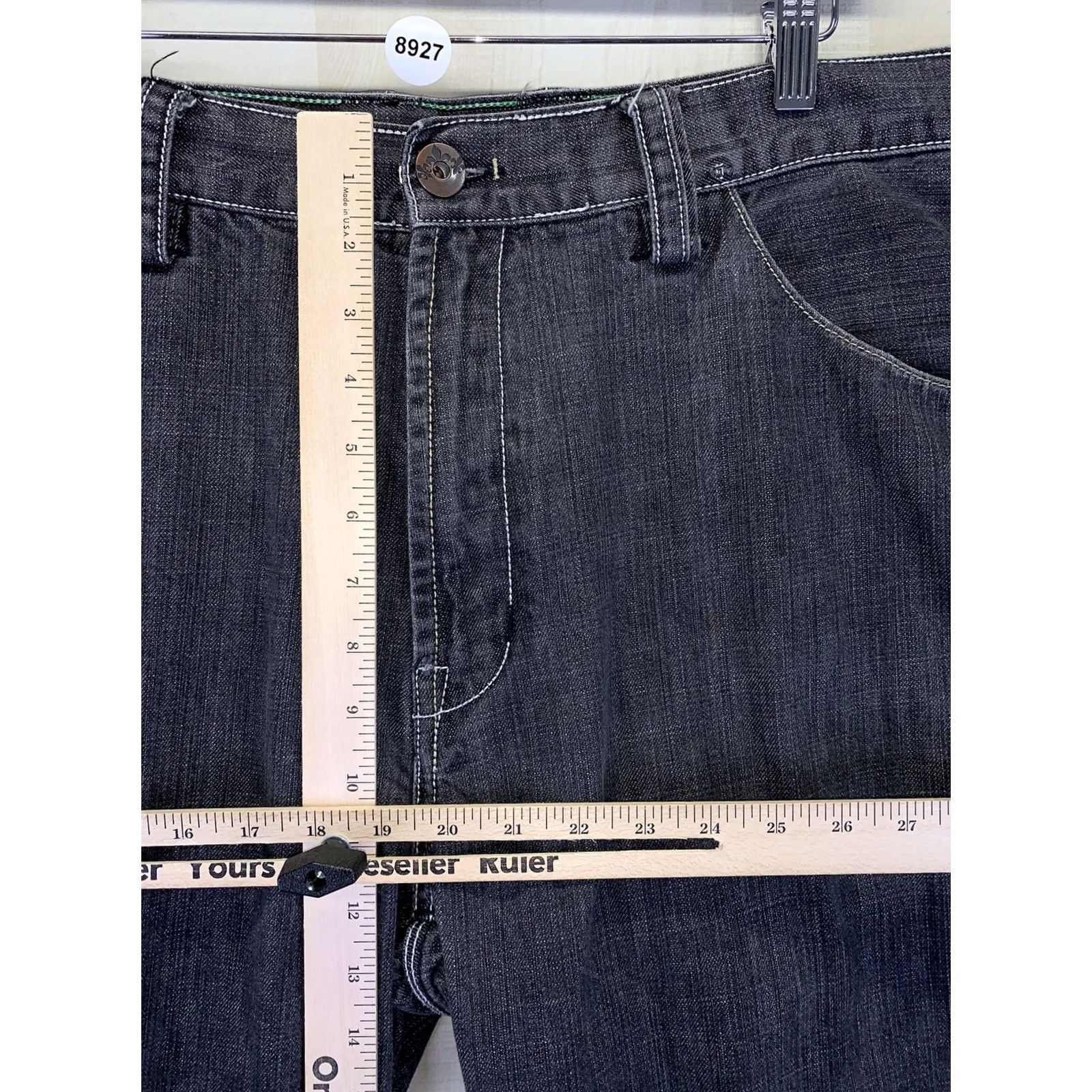 Denime Enyceclothing Co. Black Weathered Distressed Recycle Denim Mens Jeans Size 40- Size US 40 / EU 56 - 3 Thumbnail