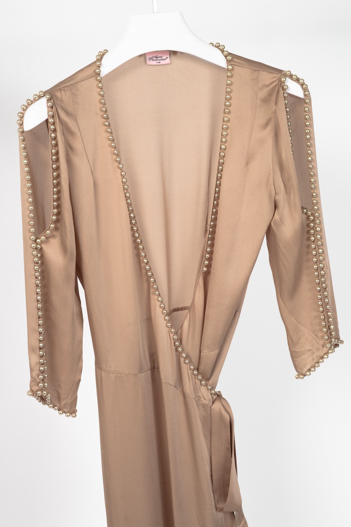 Agent Provocateur Agent Provocateur Francis Faux Pearl Silk Satin Gown Size S / US 4 / IT 40 - 3 Thumbnail