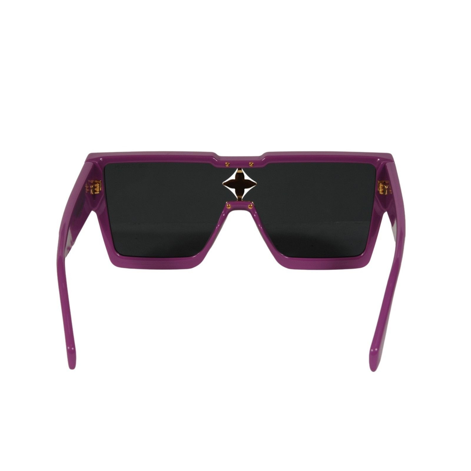 Louis Vuitton Cyclone Sunglasses Purple Square Acetate Glass Size ONE SIZE - 15 Thumbnail