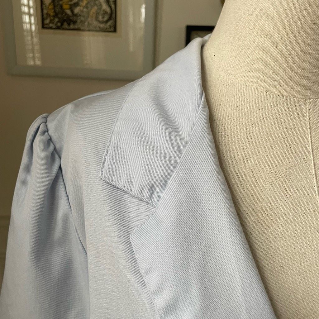 Vintage Vintage 80s Pastel Blue Miami Vice Open Front Blazer L XL Size L / US 10 / IT 46 - 3 Thumbnail