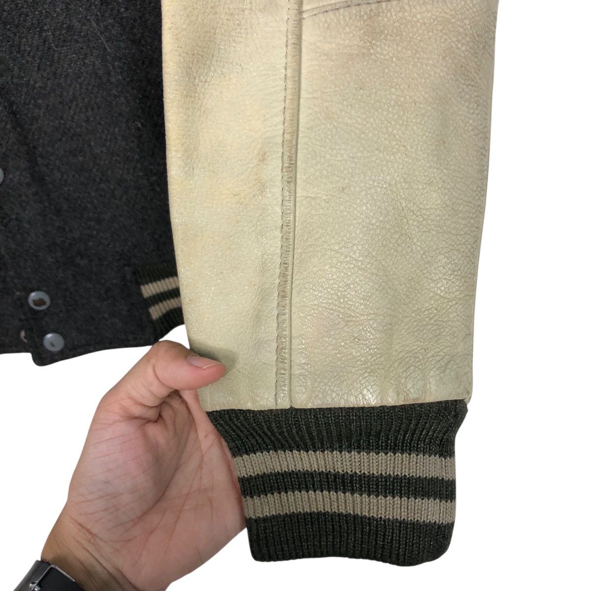 Japanese Brand 📌Vintage Bomber Leather Jacket Ivy's League Issey Miyake Size US L / EU 52-54 / 3 - 16 Thumbnail