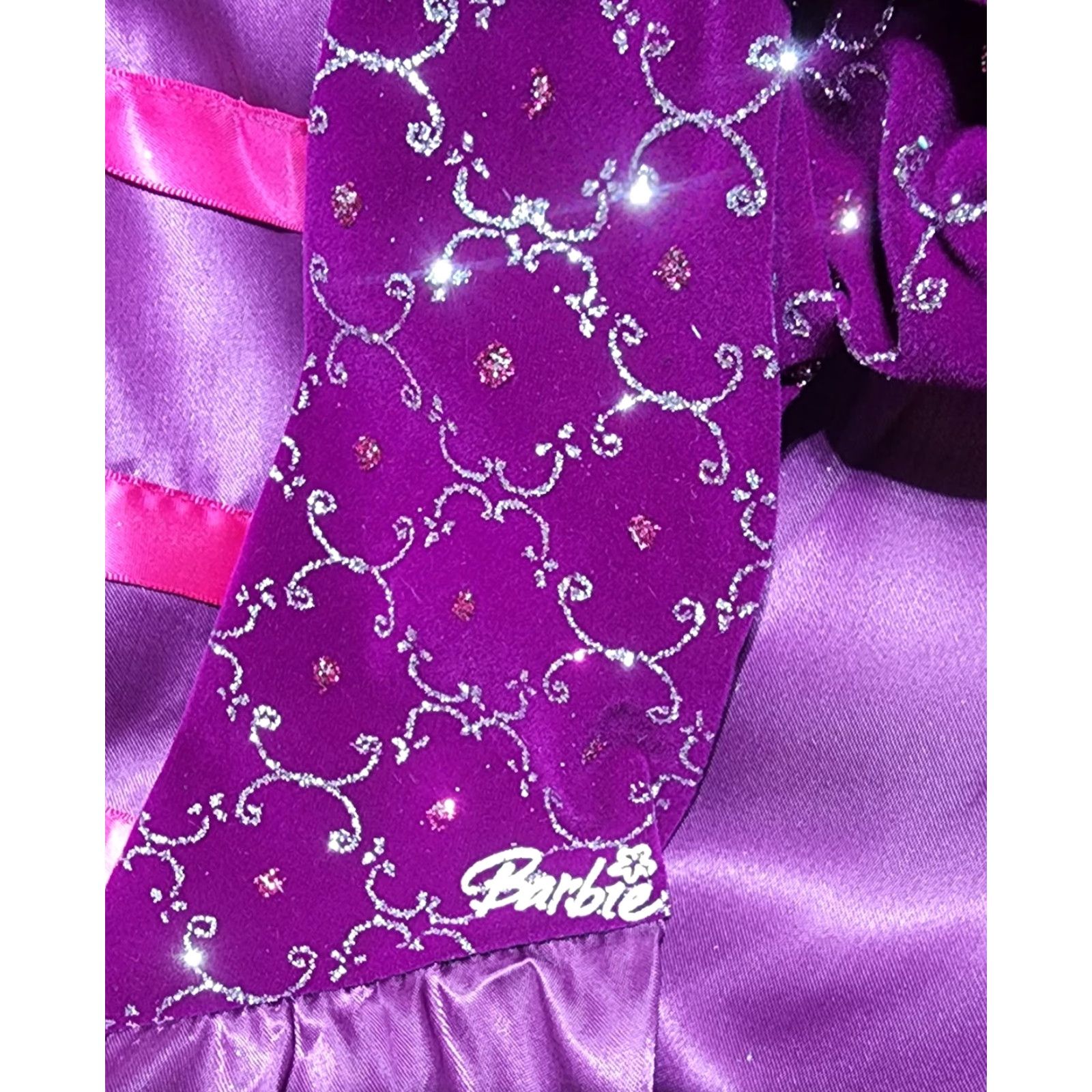 Vintage VINTAGE Rubies Girls Barbie Moonlight Magic Princess Purple Dress 8-10 Size ONE SIZE - 4 Thumbnail
