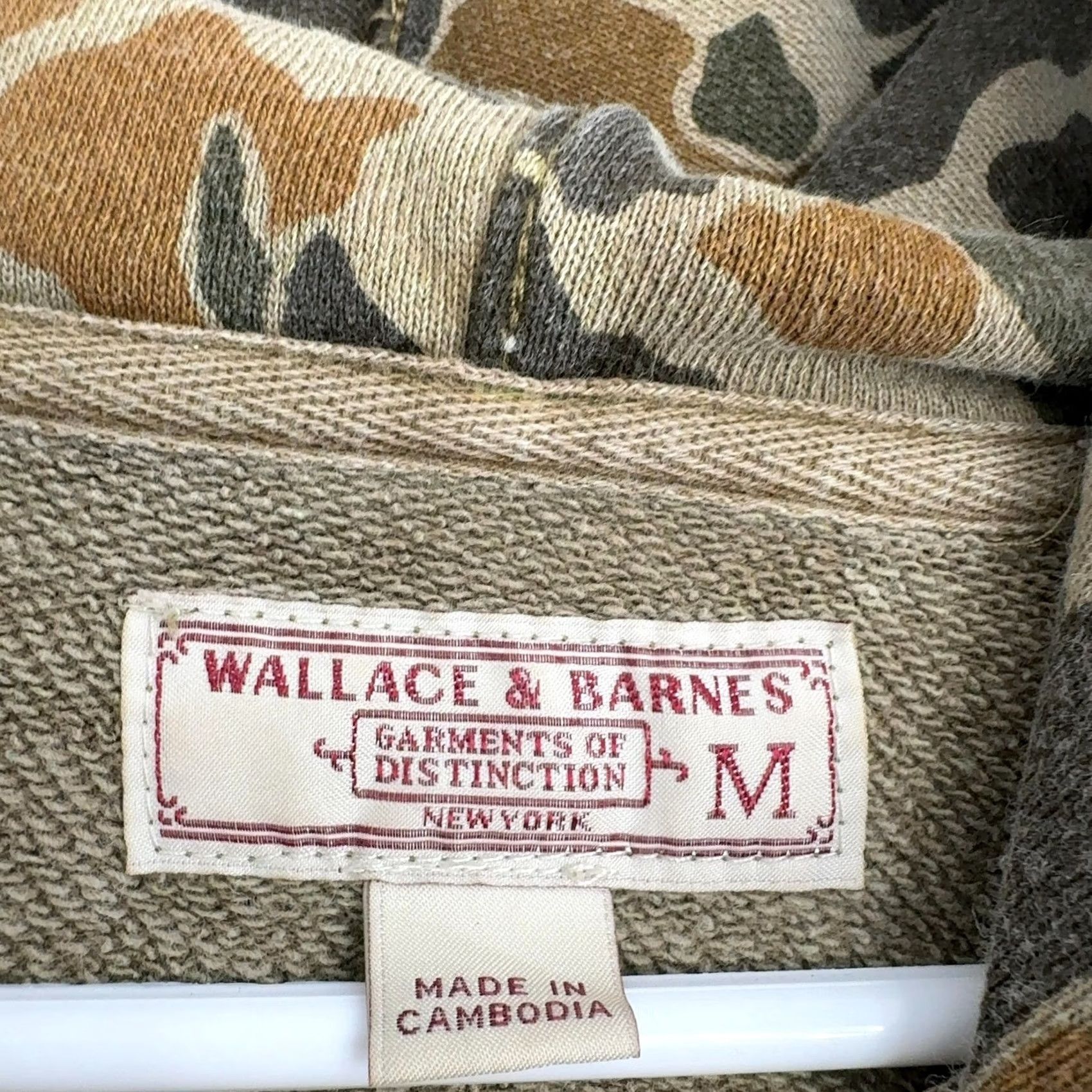 Wallace & Barnes Wallace & Barnes Hoodie Mens M Brown Camo Duck Hunter Gorpcore Pullover Sweatshirt Long Sleeve Size US M / EU 48-50 / 2 - 4 Thumbnail