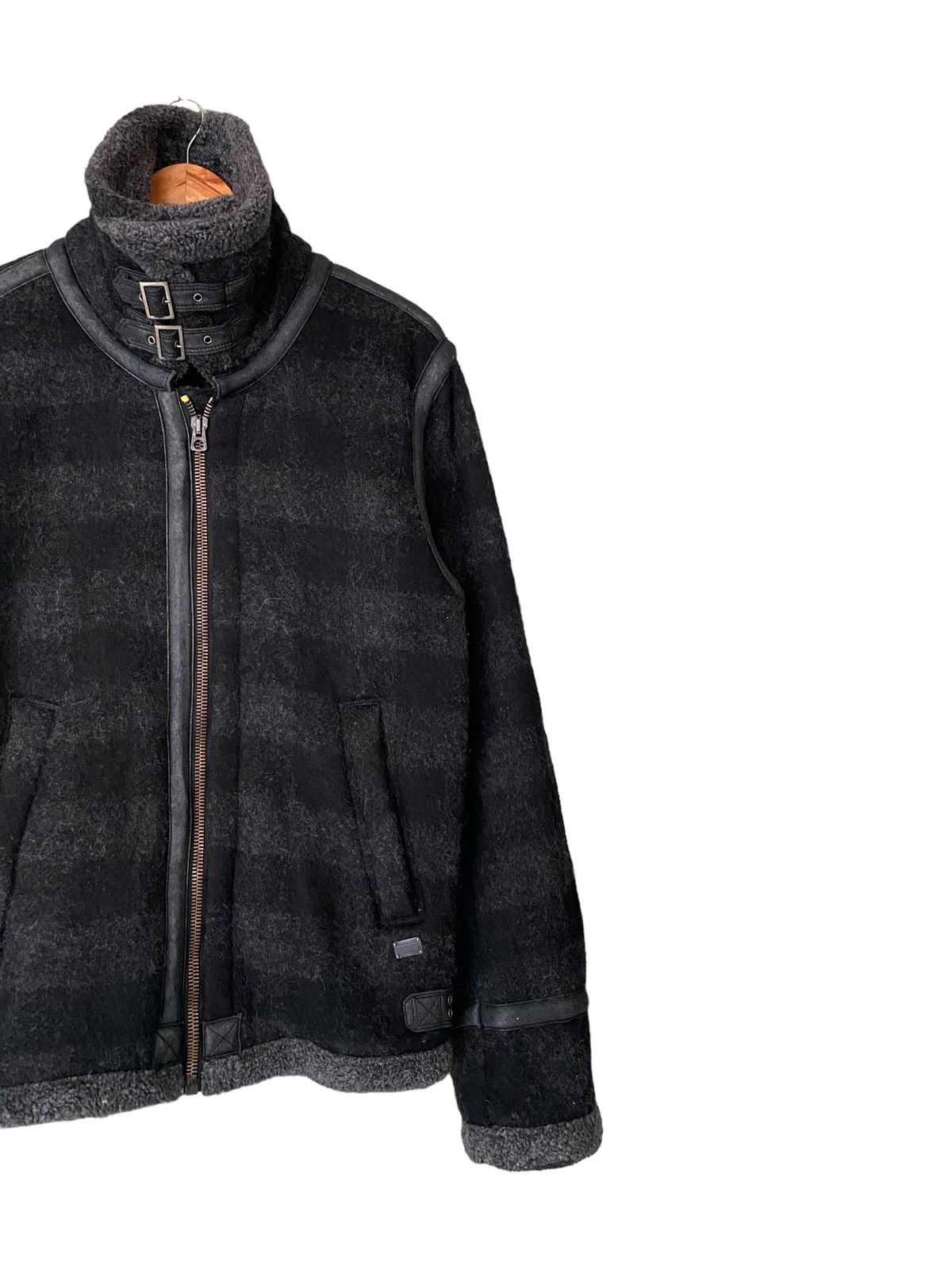 Diesel Diesel Faux Fur Leather Zipper Jacket (L) Size US L / EU 52-54 / 3 - 2 Thumbnail