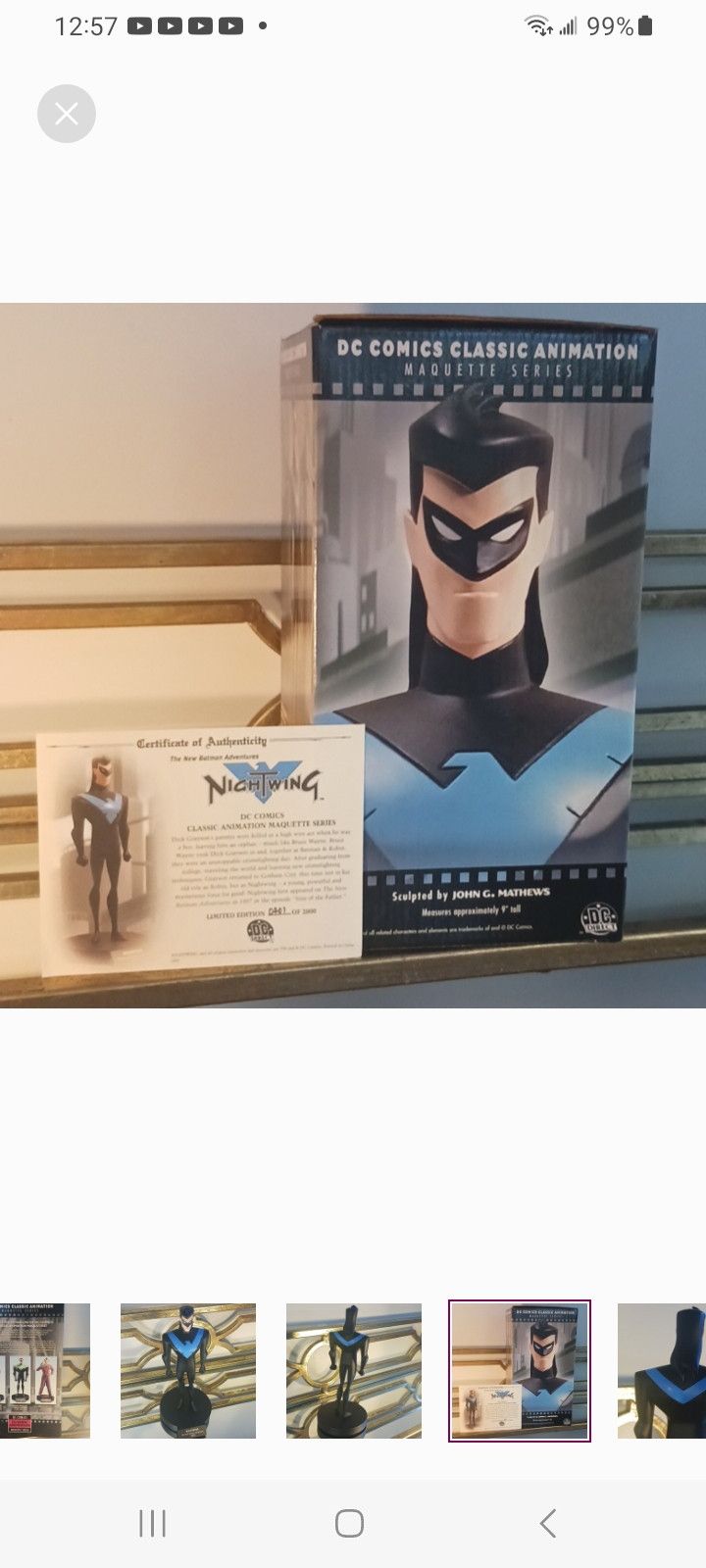 DC Comics 1997 NIGHTWING-DC DIRECT MAQUETTE SERIES, 9 inches Statue, Size ONE SIZE - 5 Thumbnail